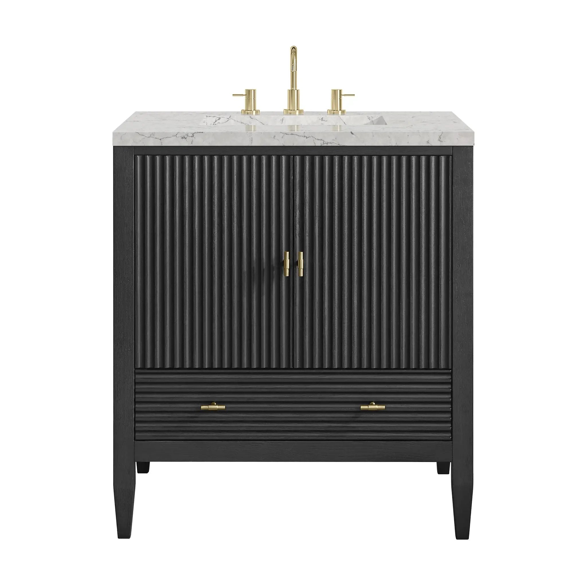 James Martin Myrrin 30" Single Vanity Set - Carbon Oak by James Martin Vanities