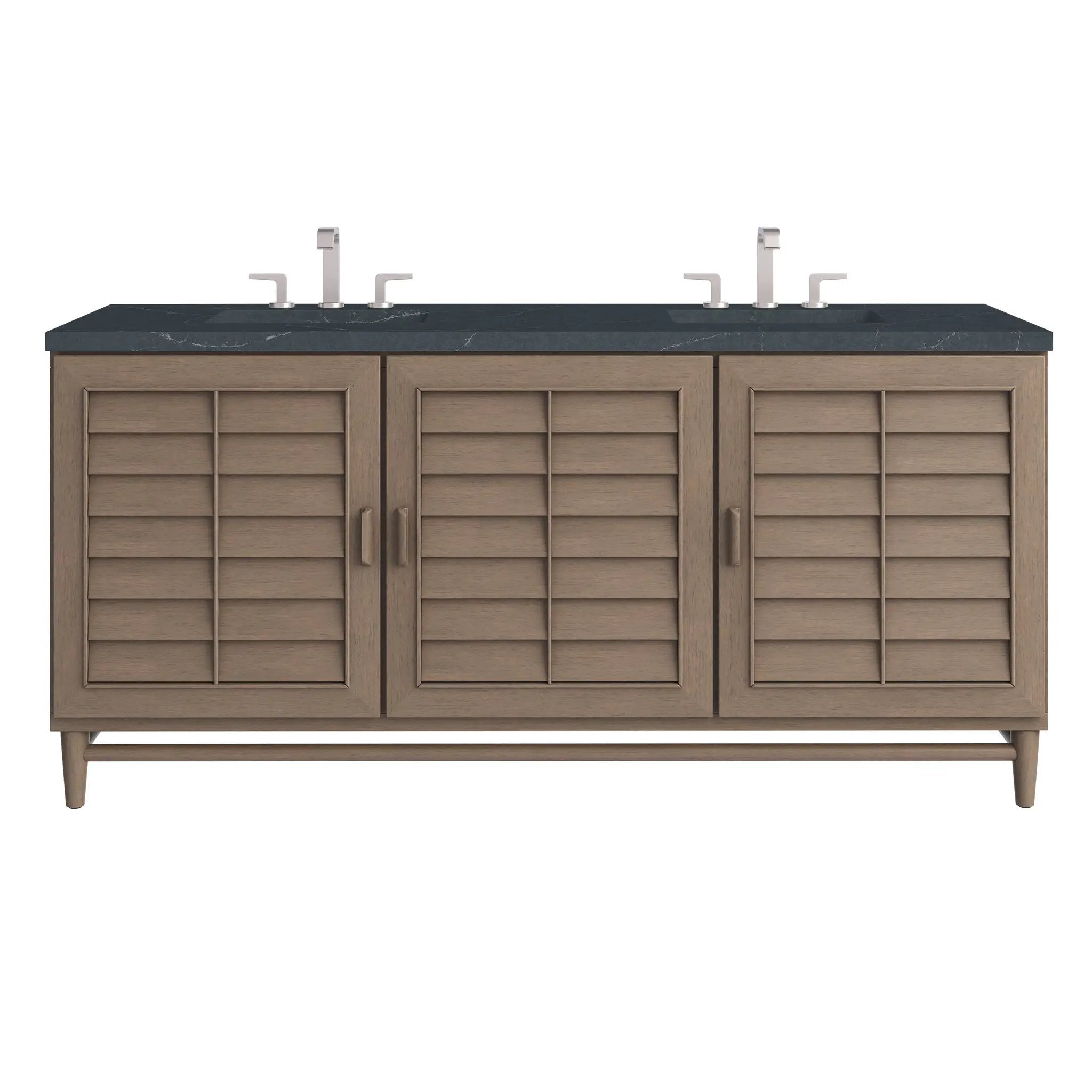 James Martin Portland 72" Double Vanity Set - Whitewashed Walnut by James Martin Vanities