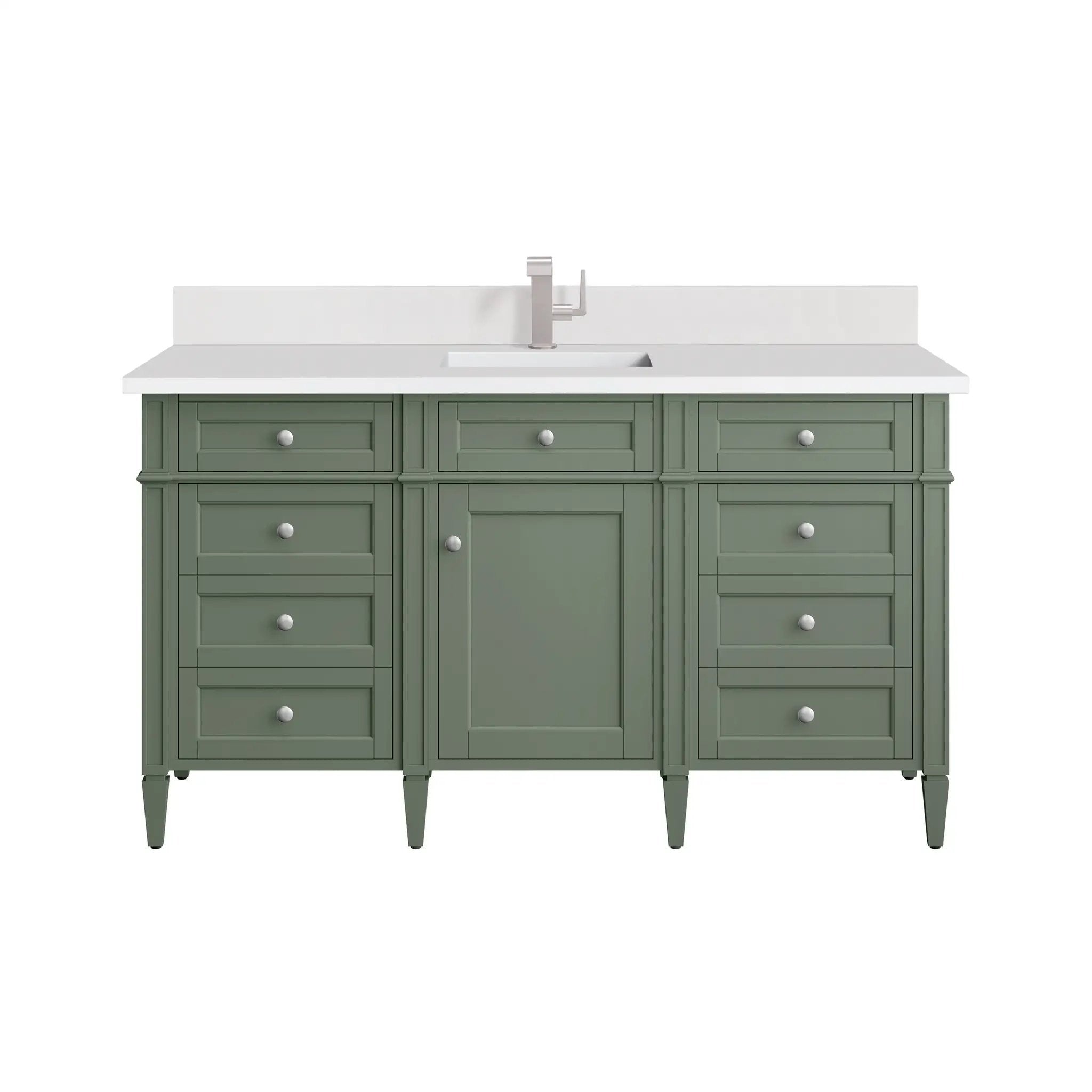 James Martin Brittany 60" Single Vanity Set - Smokey Celadon by James Martin Vanities