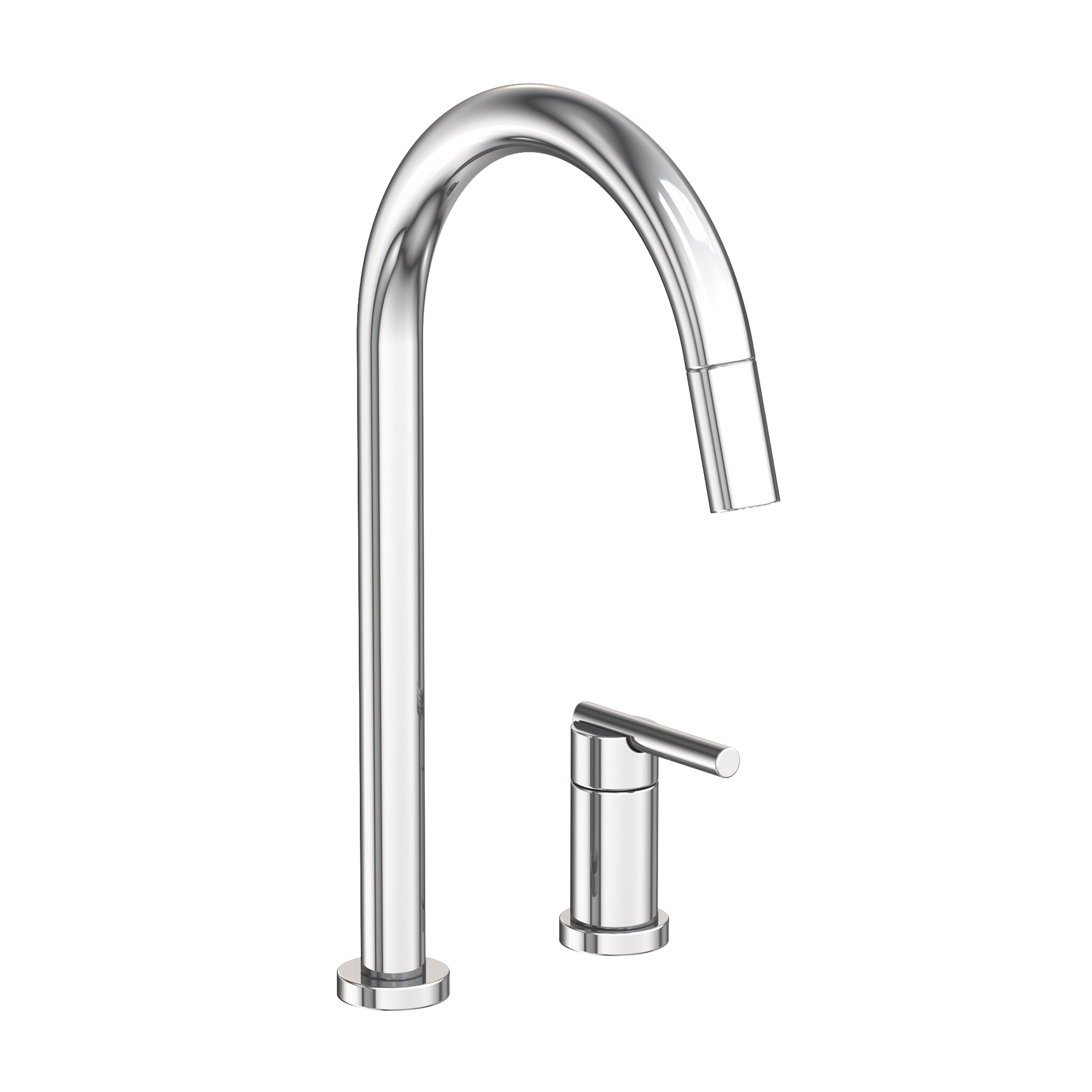 polished chrome kitchen faucet