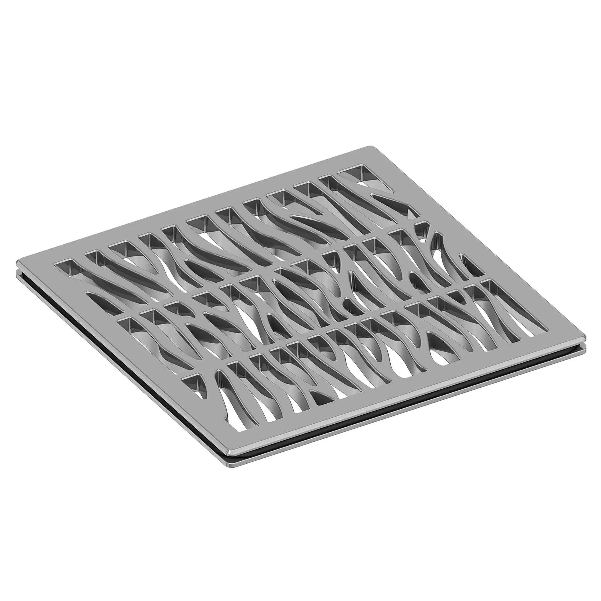 polished chrome shower drain