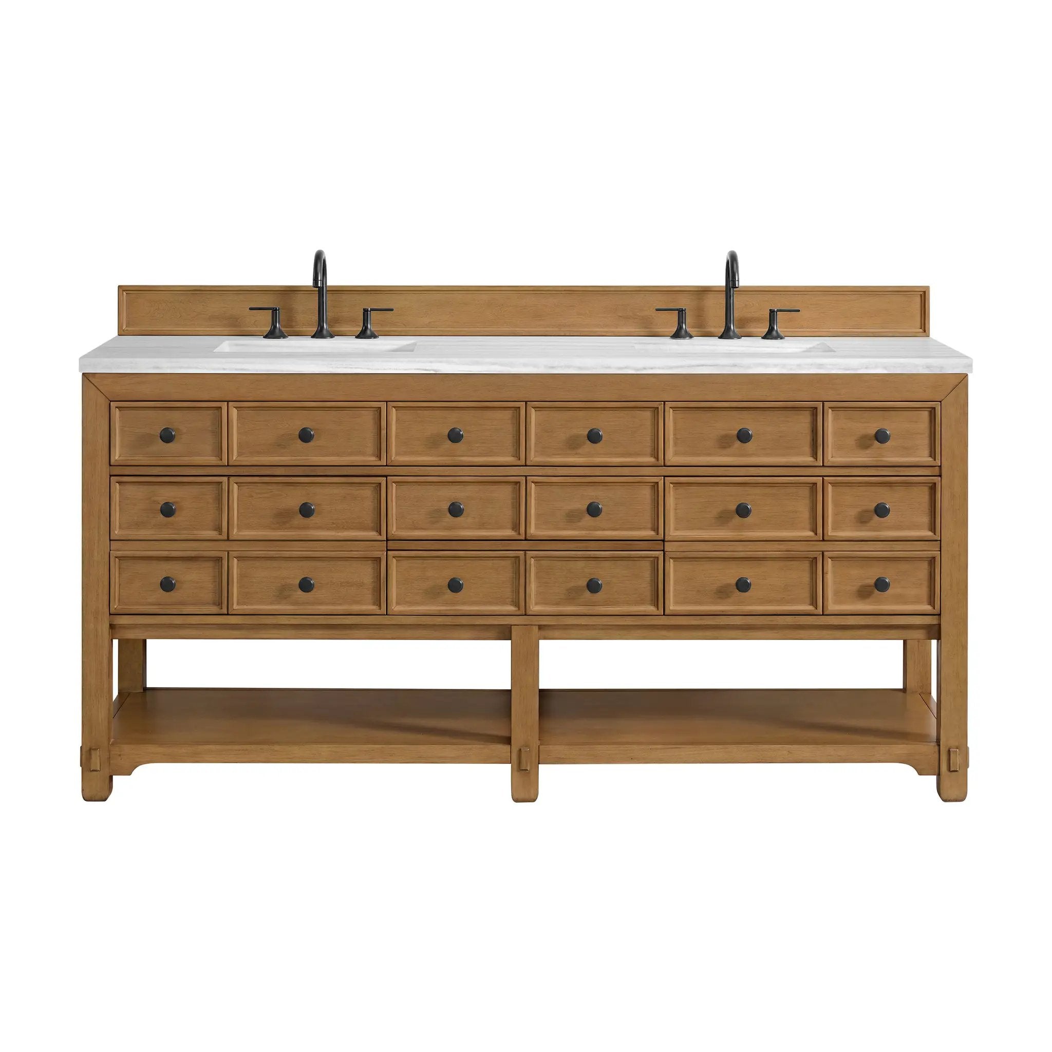 James Martin Malibu 72" Double Vanity Set - Amber Birch by James Martin Vanities