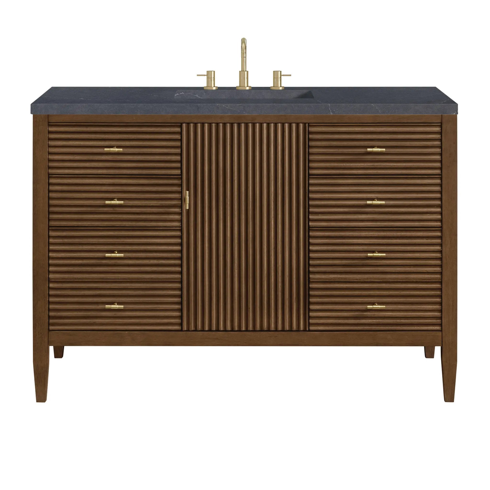 James Martin Myrrin 48" Single Vanity Set - Mid Century Walnut by James Martin Vanities