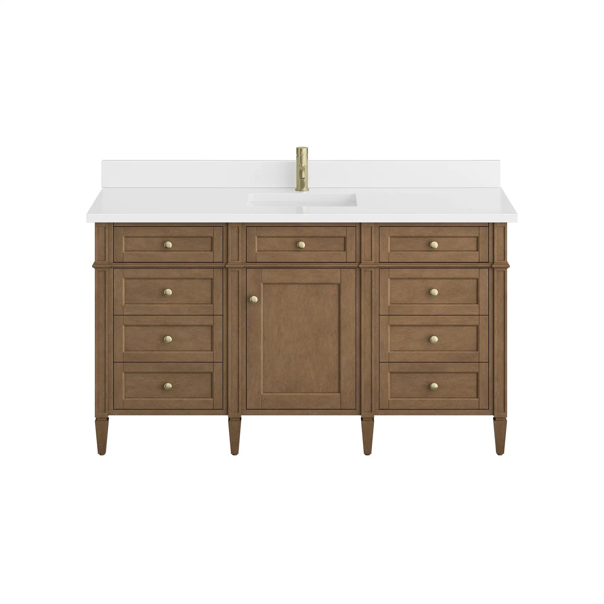James Martin Brittany 60" Single Vanity Set - Pecan by James Martin Vanities