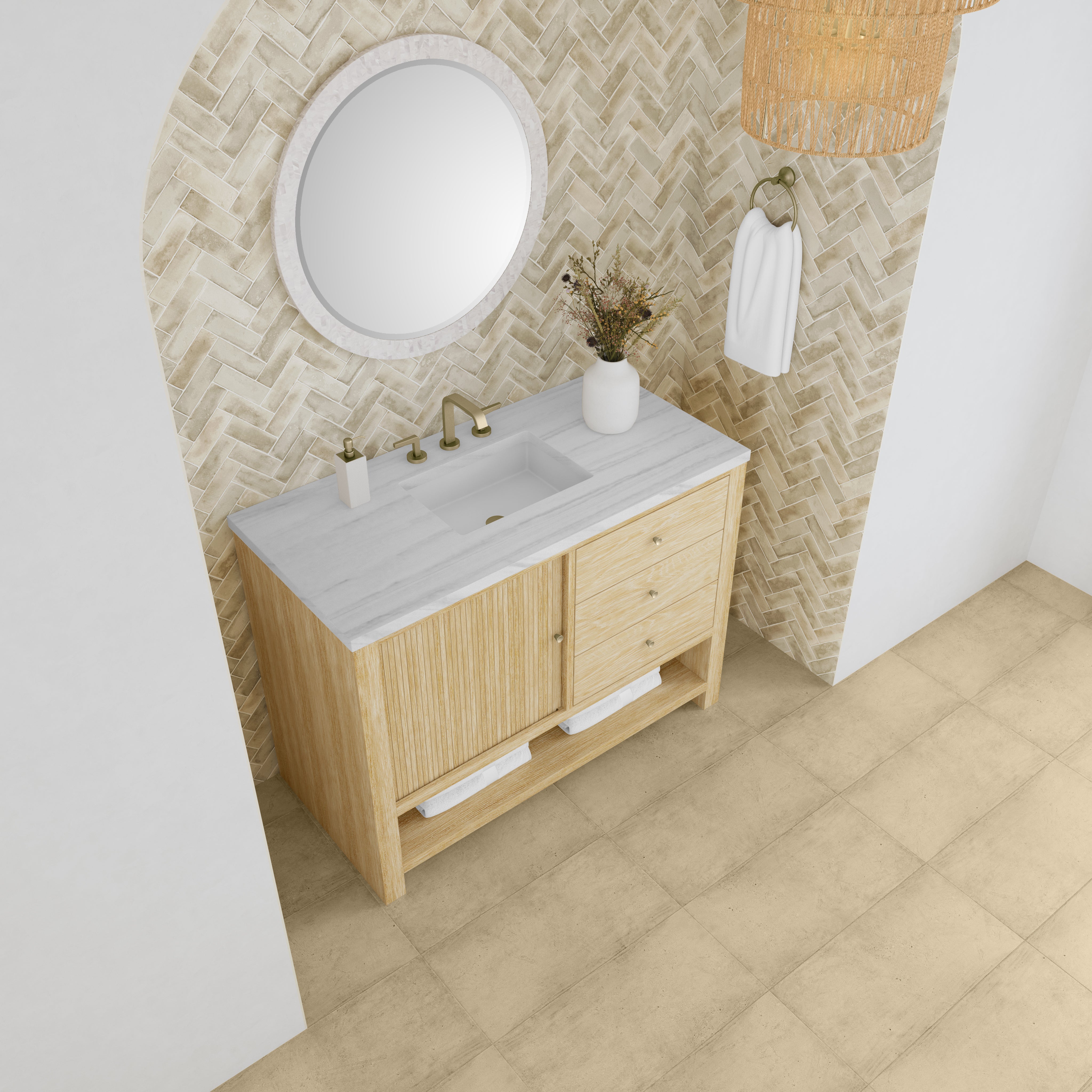 arctic fall solid surface top vanity