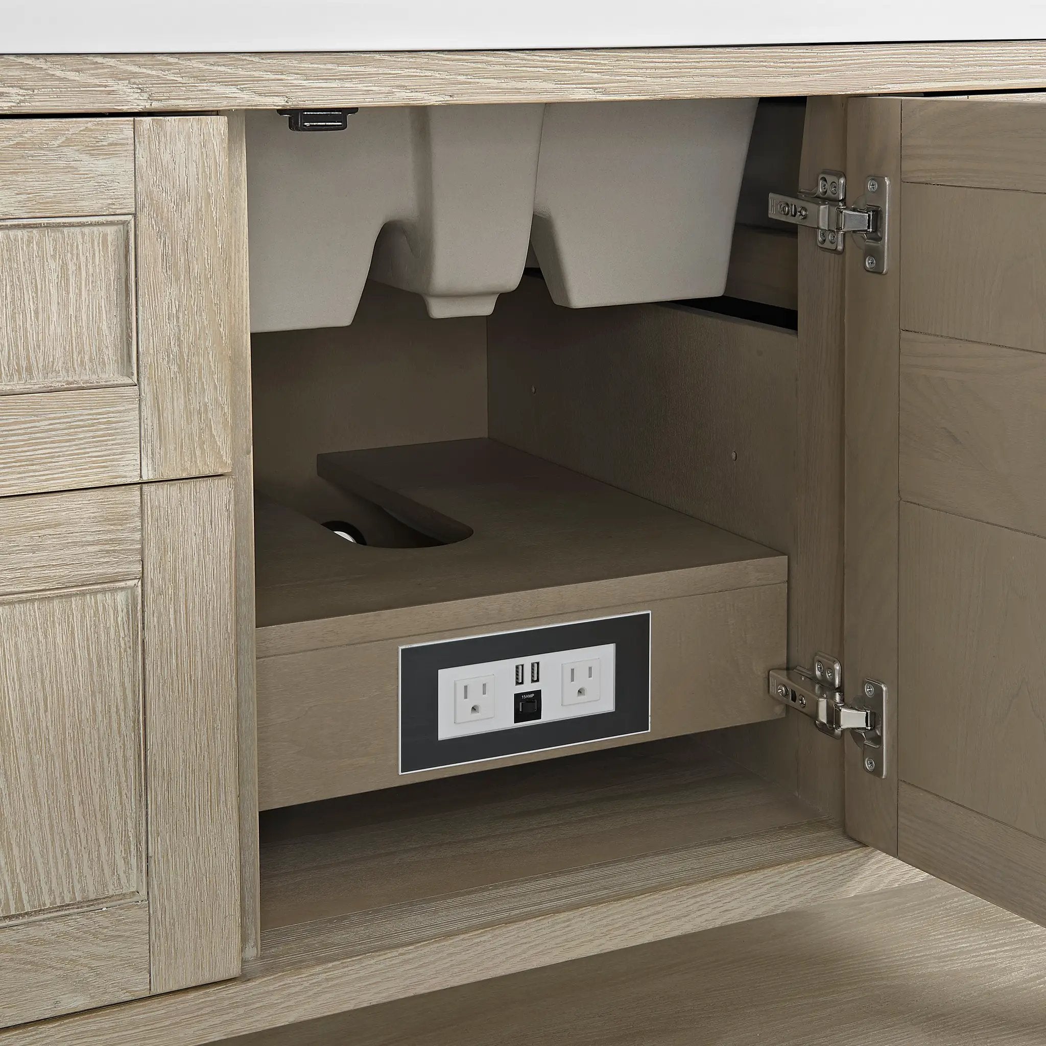 whitewashed oak vanity