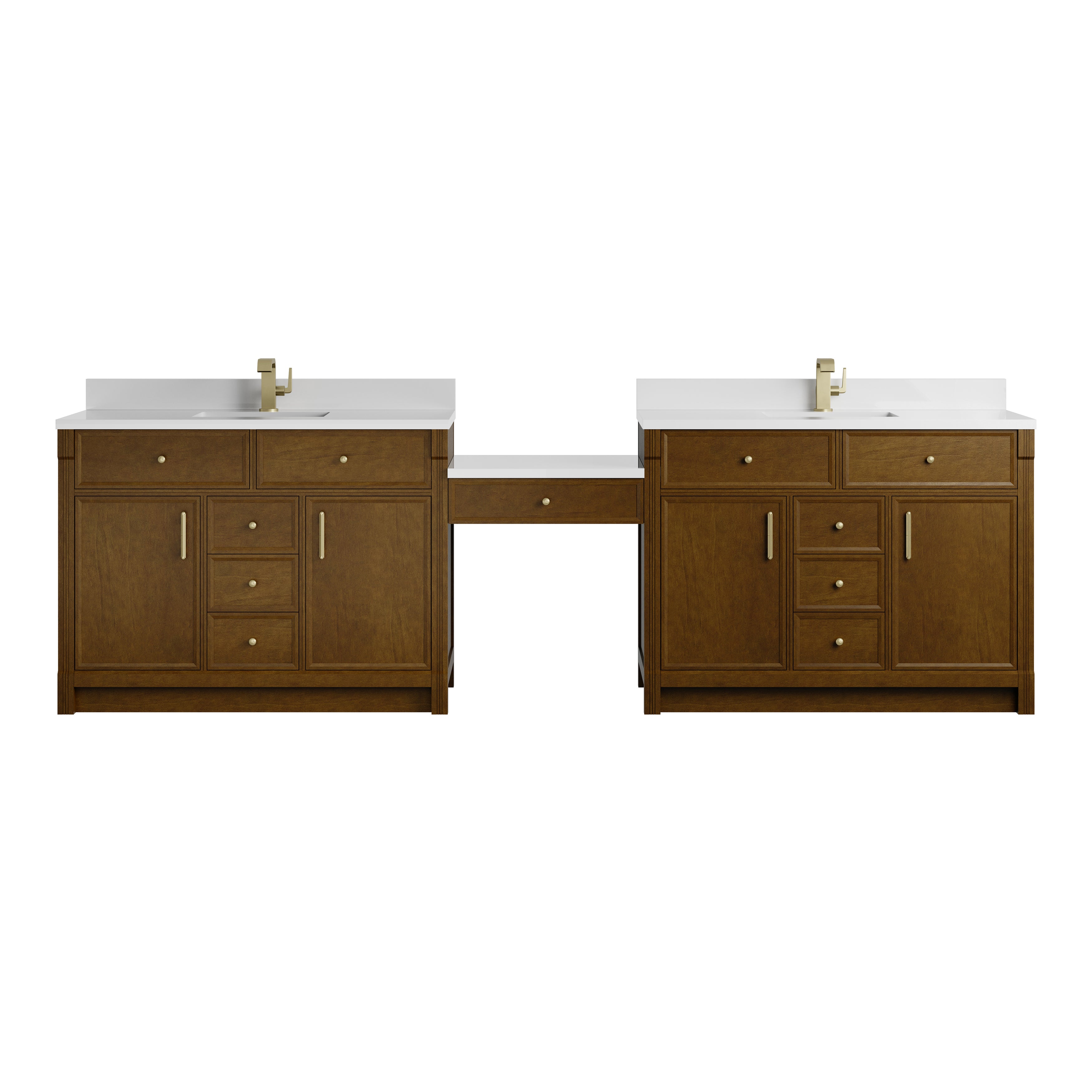 honey oak vanity