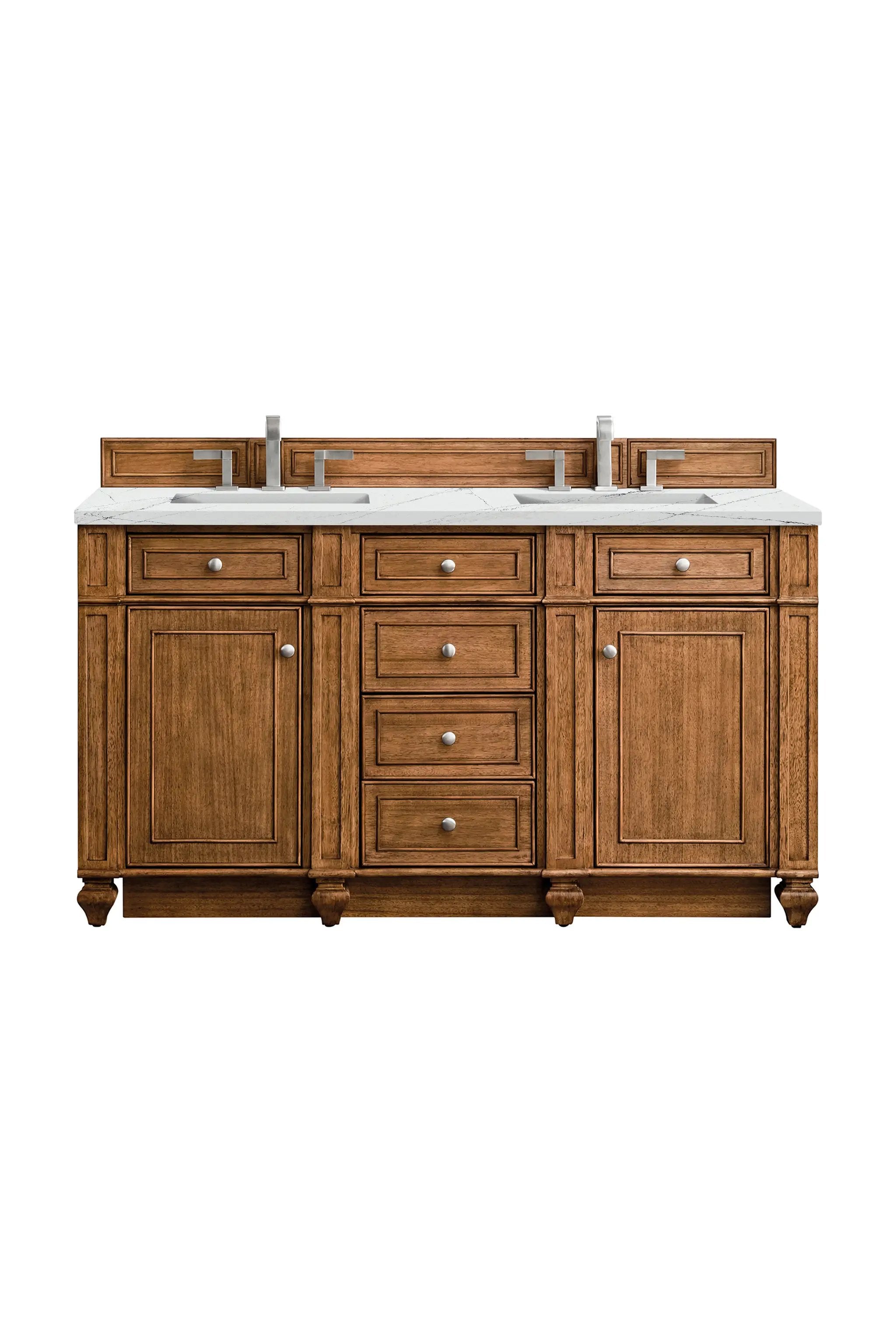 James Martin Bristol 60" Double Vanity Set - Saddle Brown by James Martin Vanities