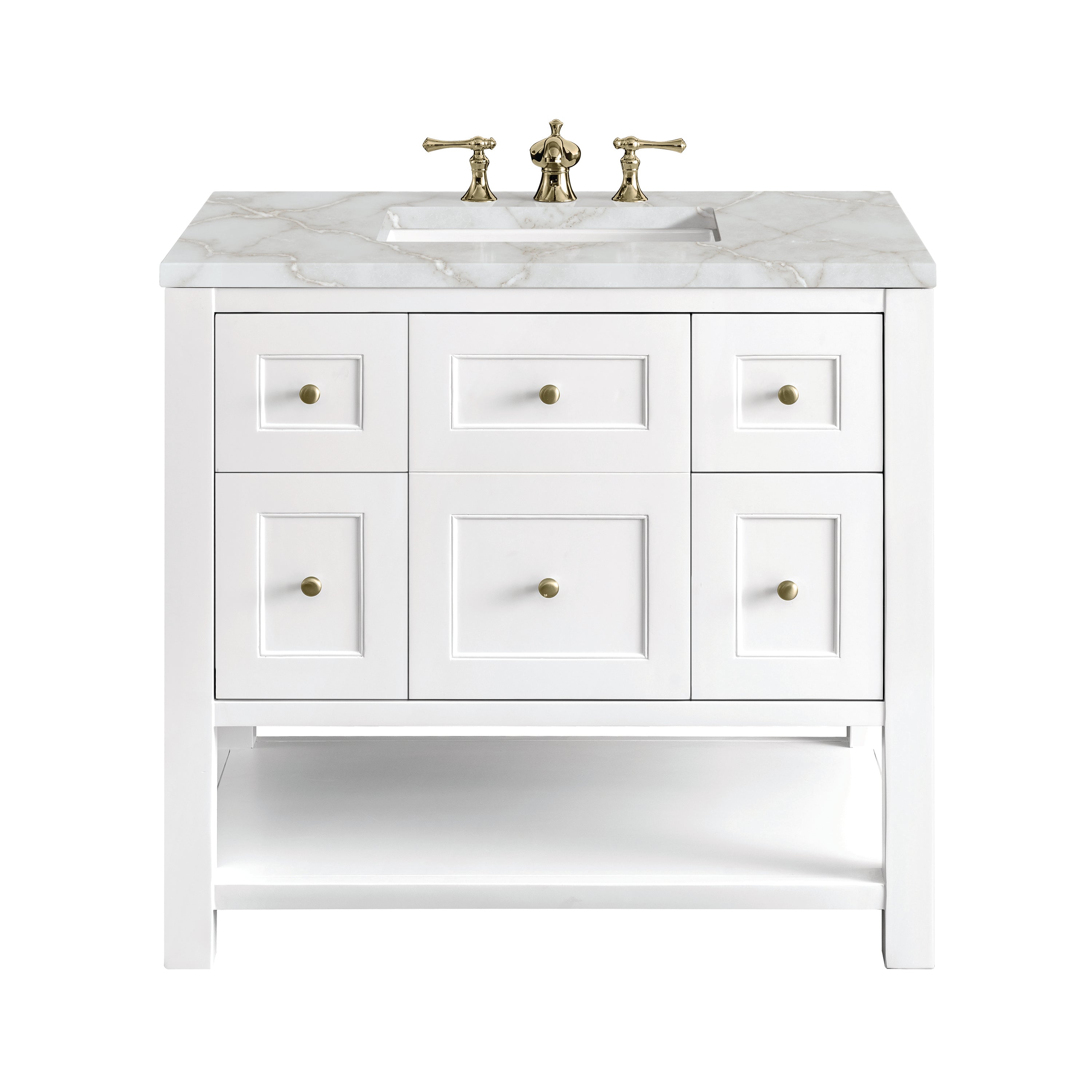 James Martin Vanities Breckenridge 36" Single Vanity - Bright White