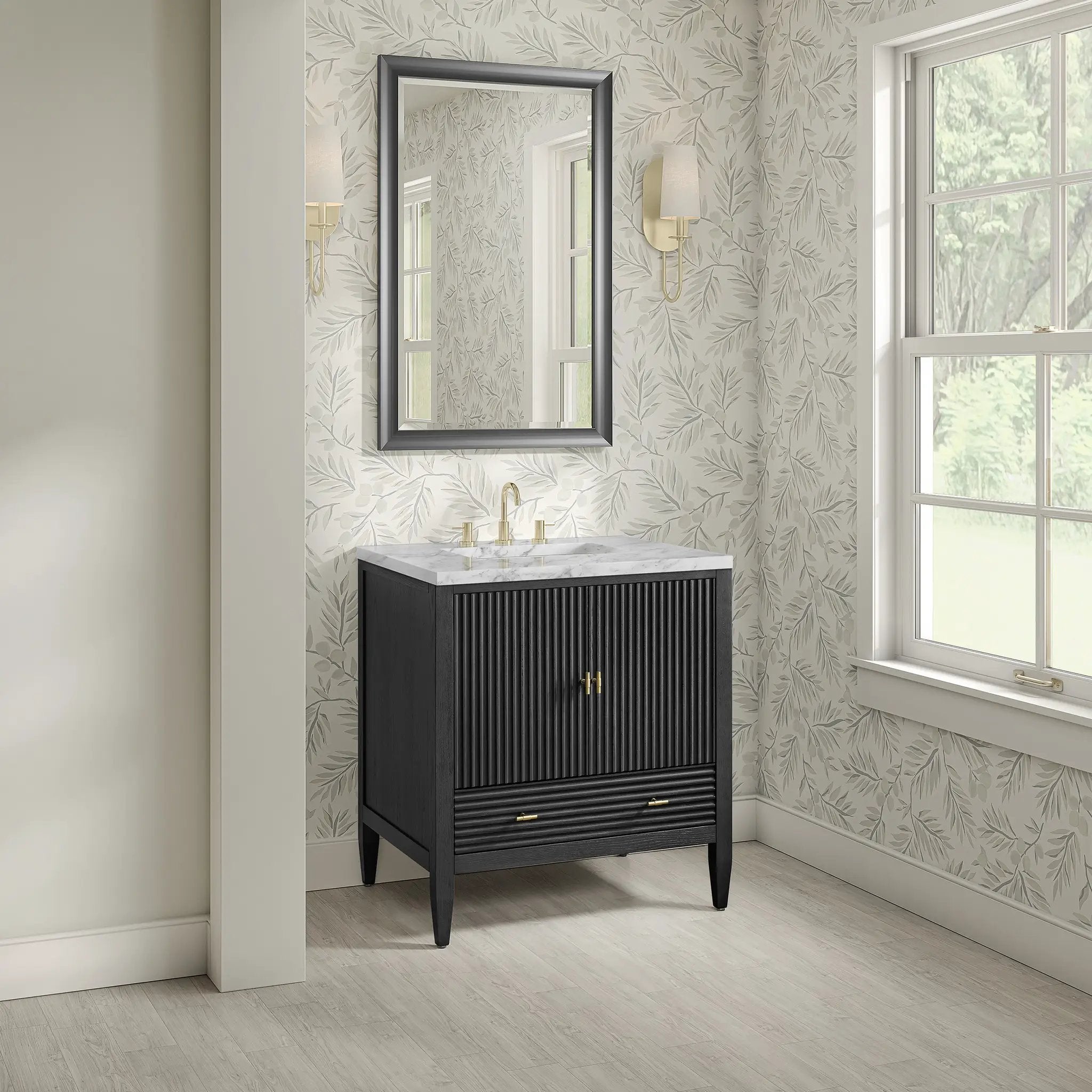carbon oak vanity