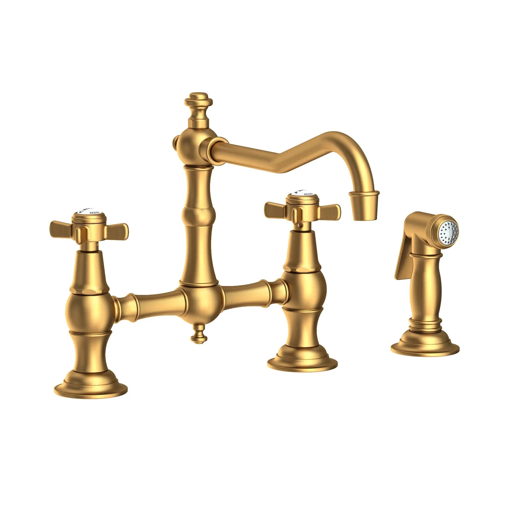Newport Brass Fairfield Kitchen Bridge Faucet with Side Spray by Newport Brass