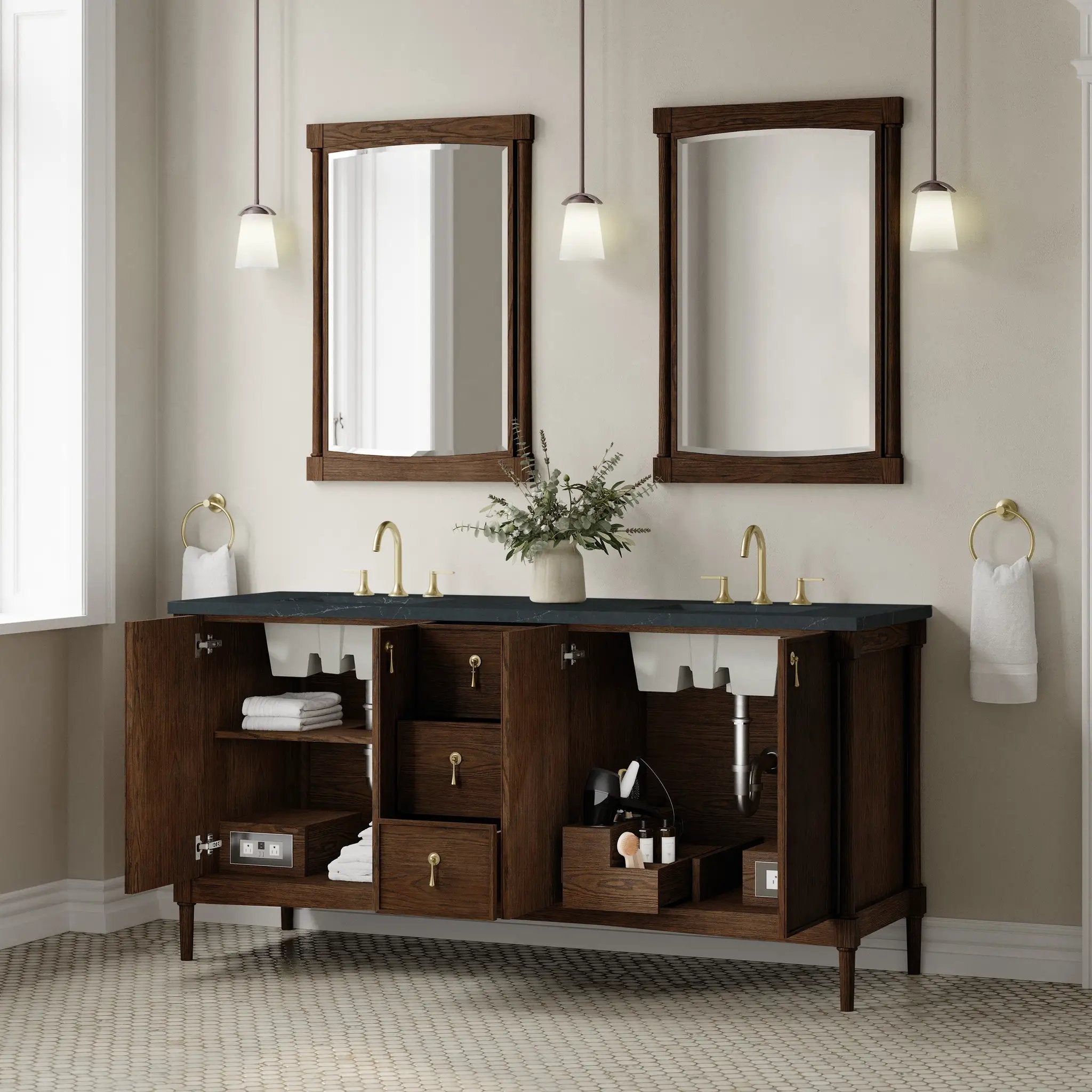sable oak vanity