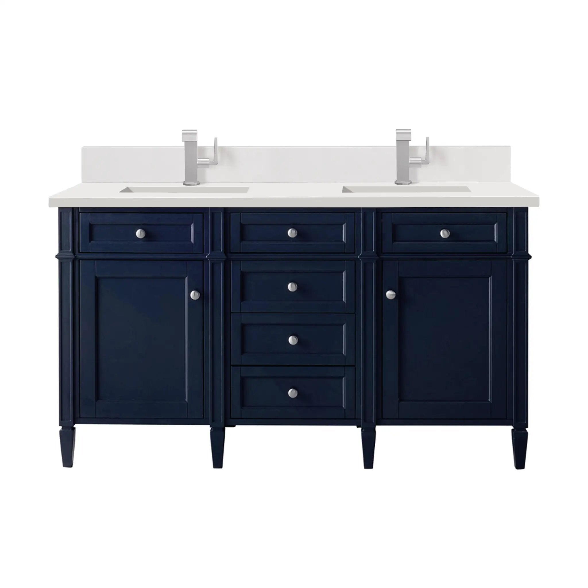 James Martin Brittany 60" Double Vanity Set - Victory Blue by James Martin Vanities