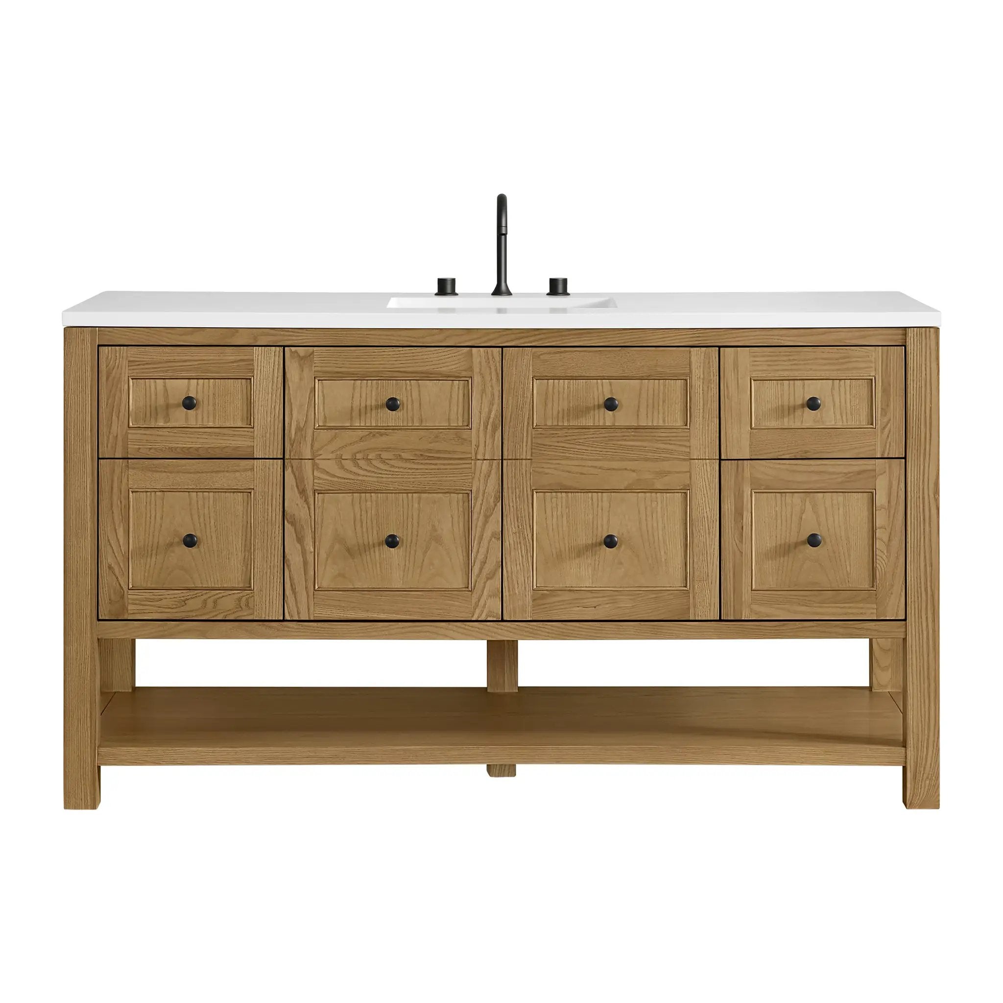 James Martin Breckenridge 60" Single Vanity Set - Light Natural Oak by James Martin Vanities