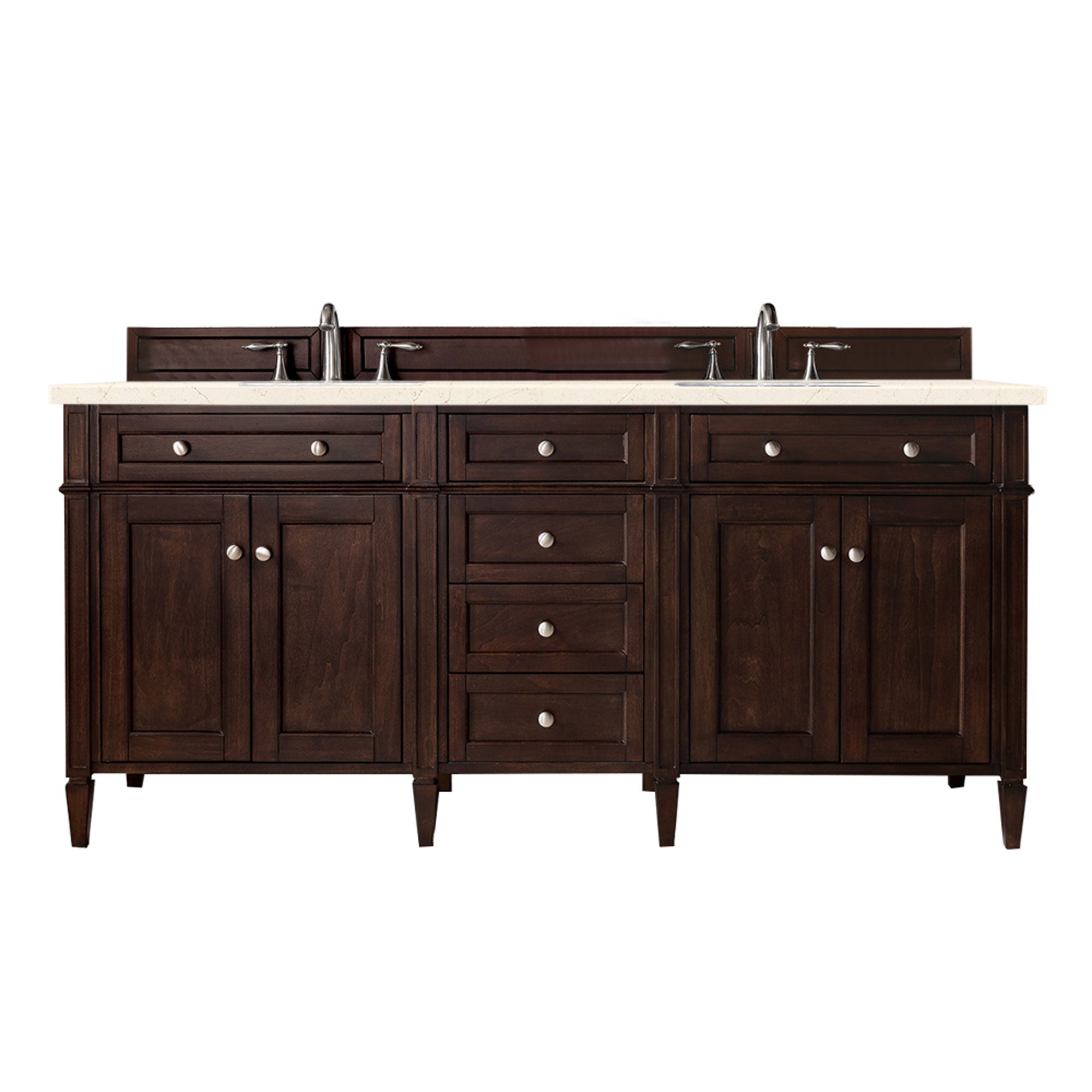 James Martin Vanities Brittany 72" Double Vanity - Burnished Mahogany