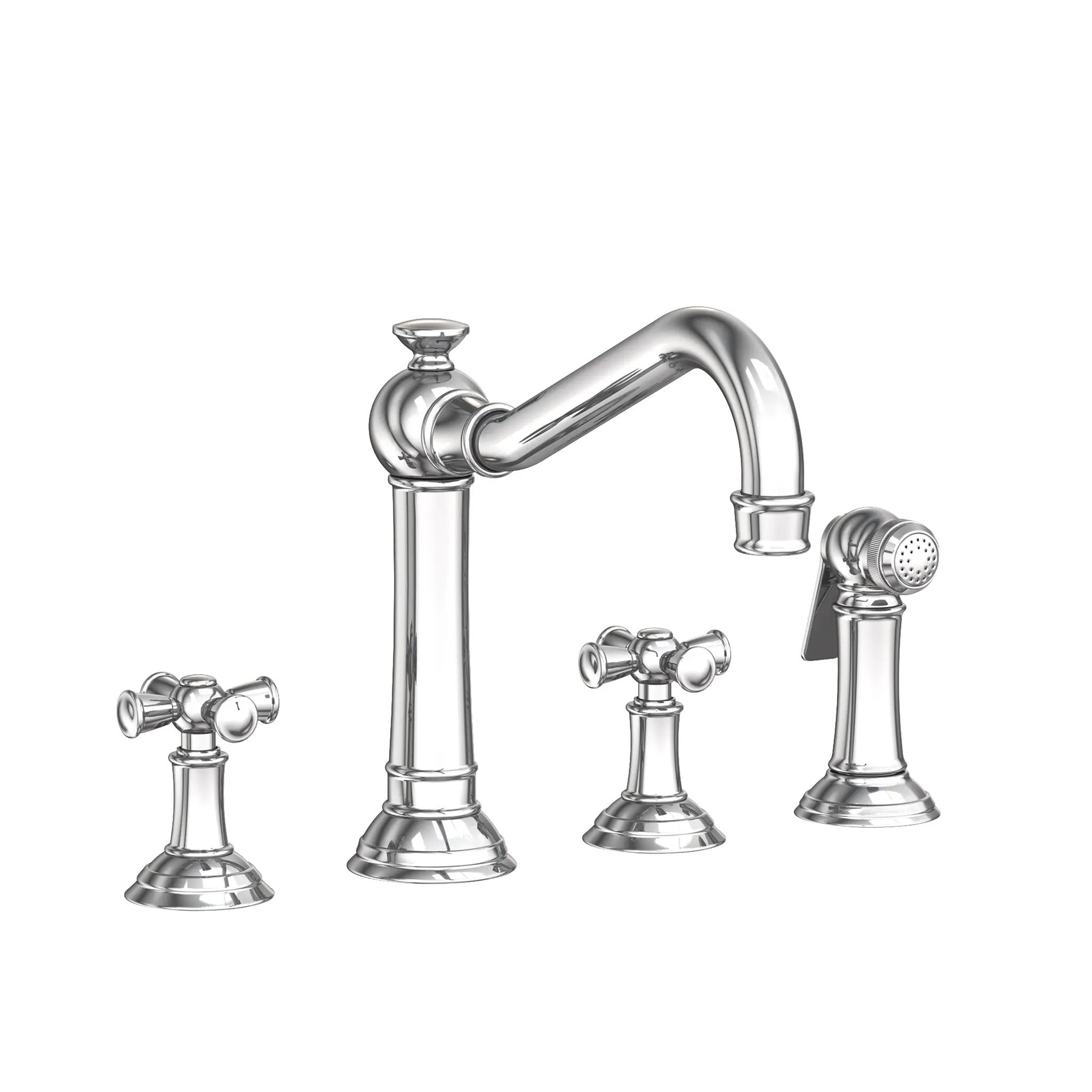 polished chrome kitchen faucet