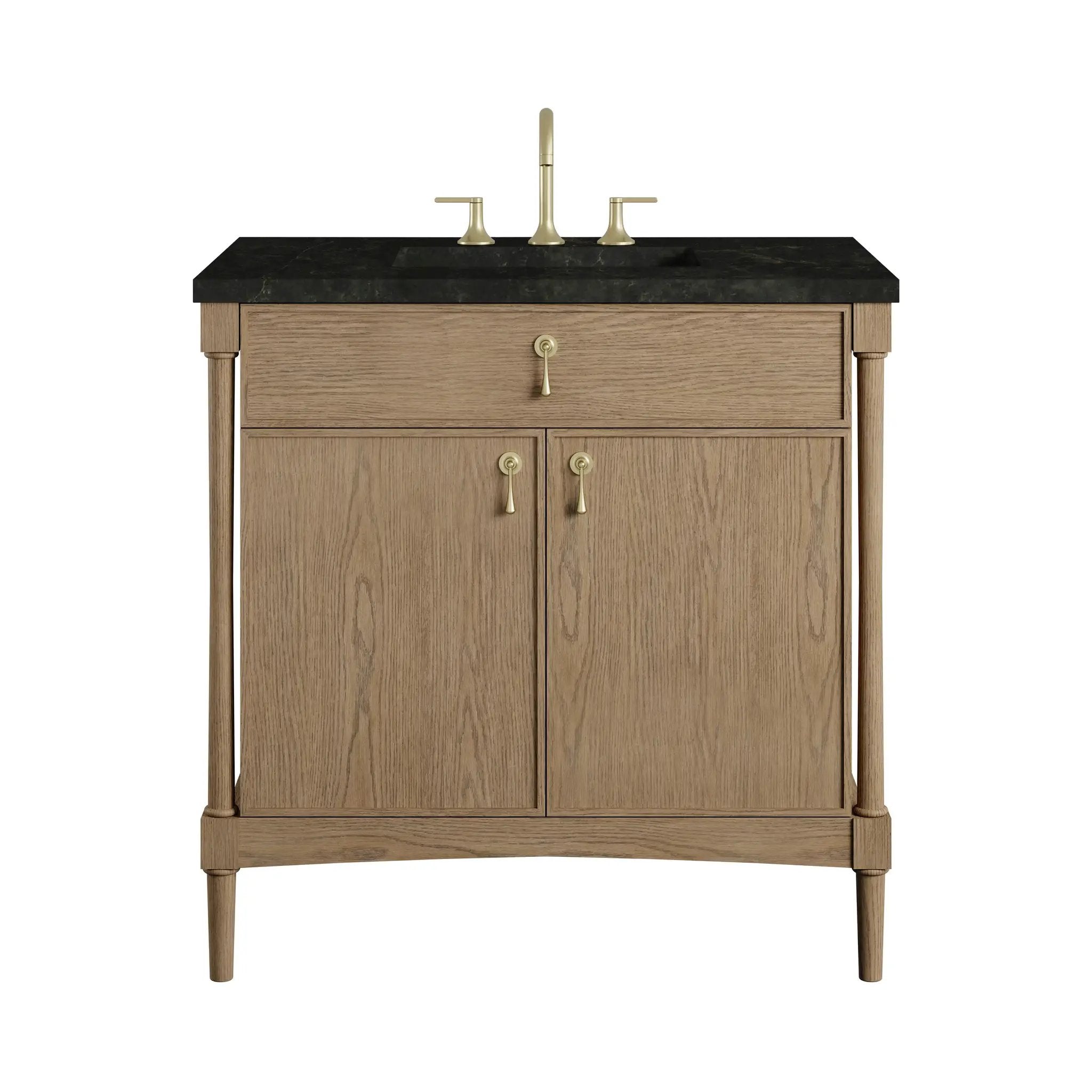 James Martin Kinnsden 36" Single Vanity Set - Weathered Oak by James Martin Vanities