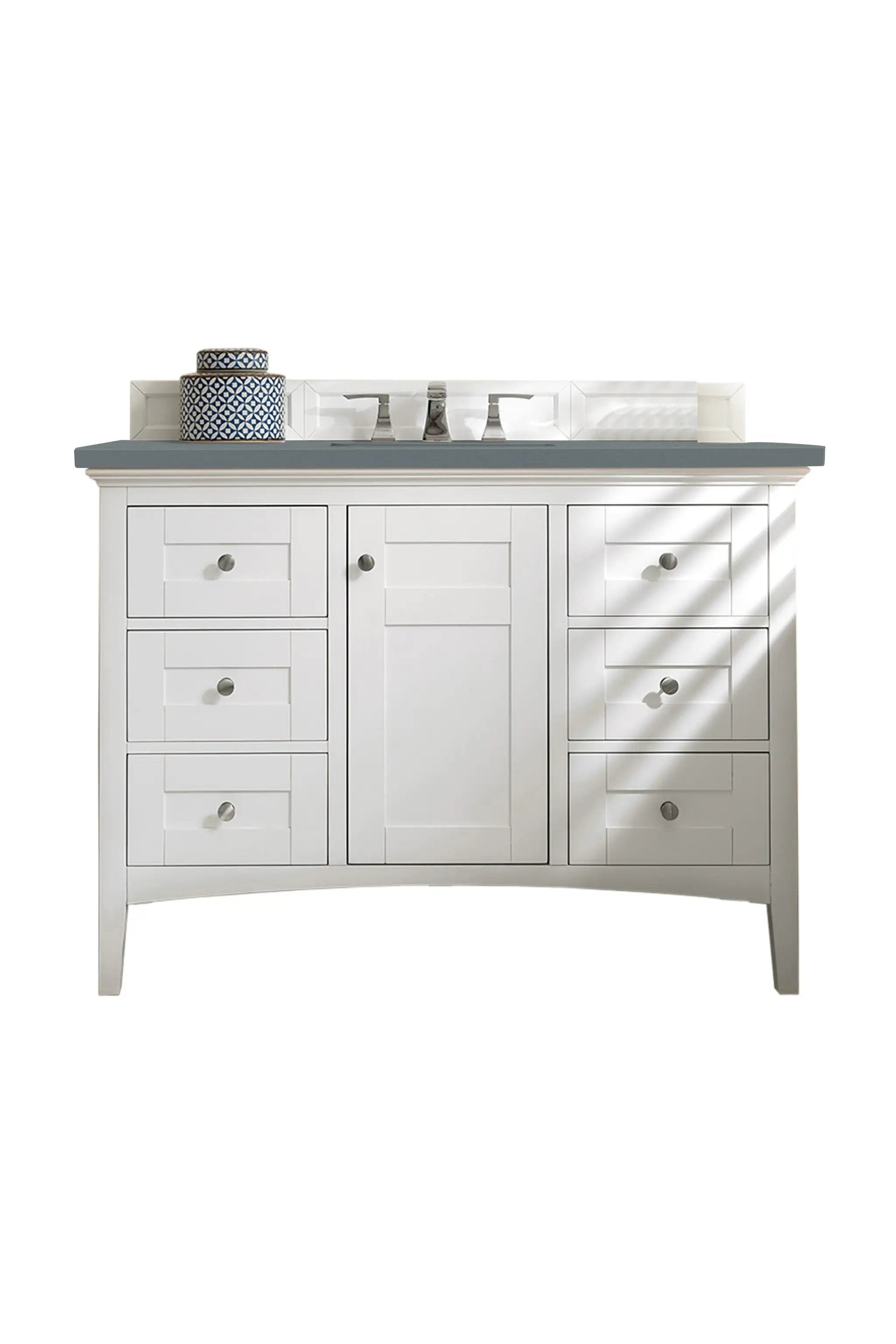 James Martin Palisades 48" Single Vanity Set - Bright White by James Martin Vanities