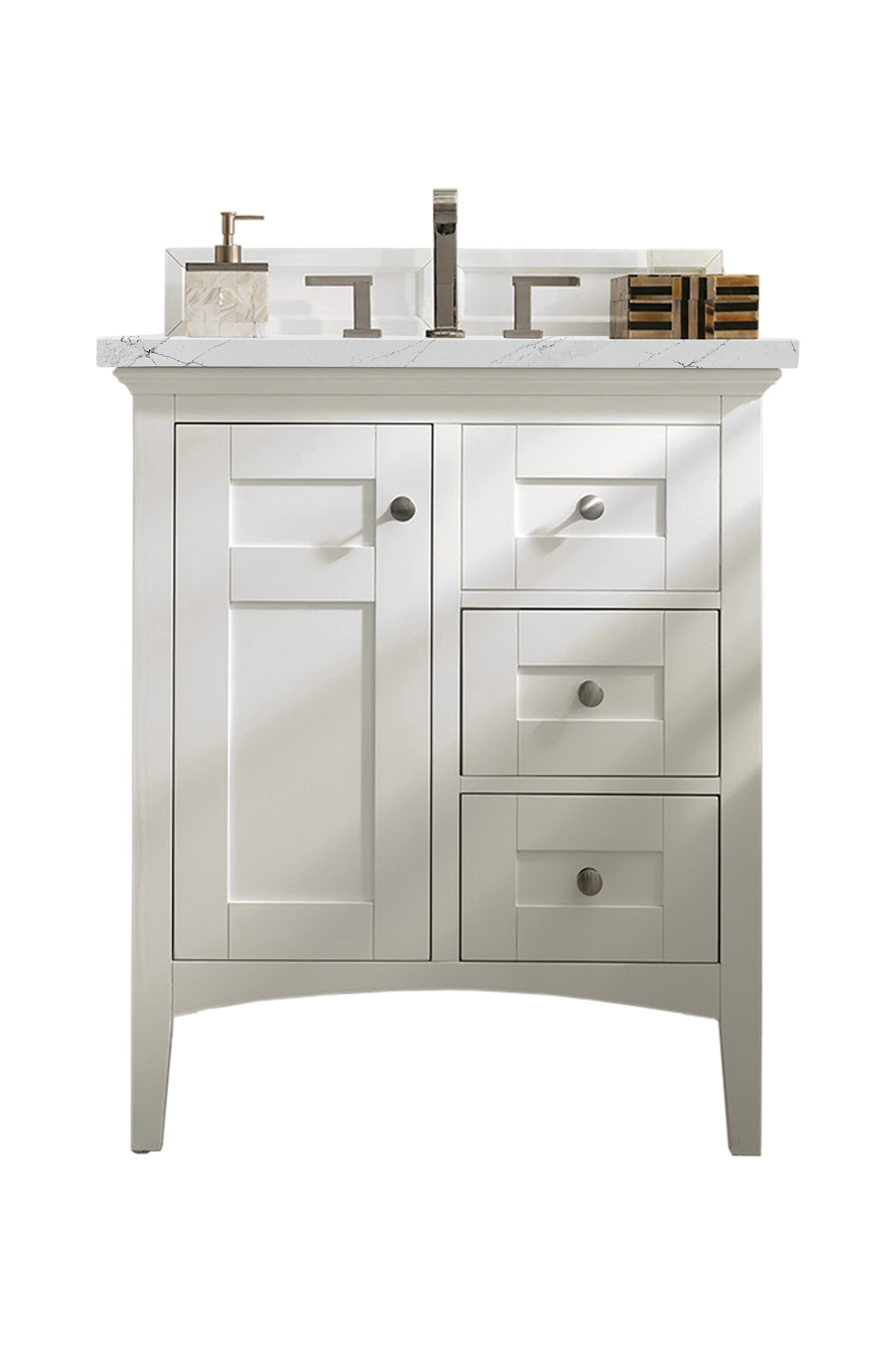 James Martin Vanities Palisades 30" Single Vanity - Bright White