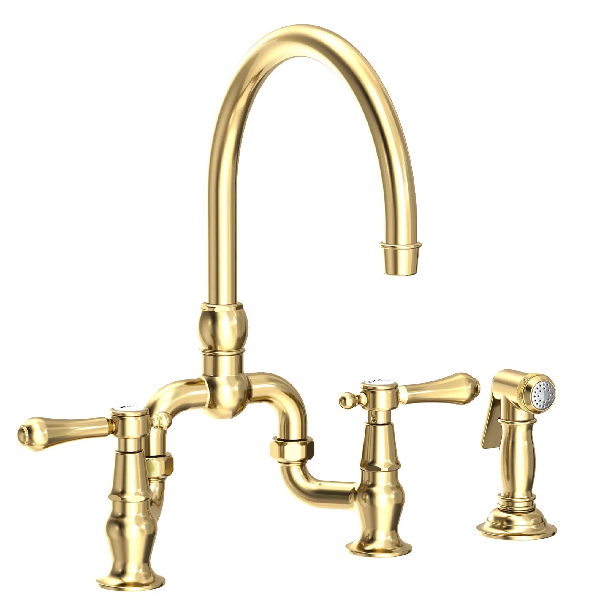 Newport Brass Chesterfield Kitchen Bridge Faucet with Side Spray by Newport Brass