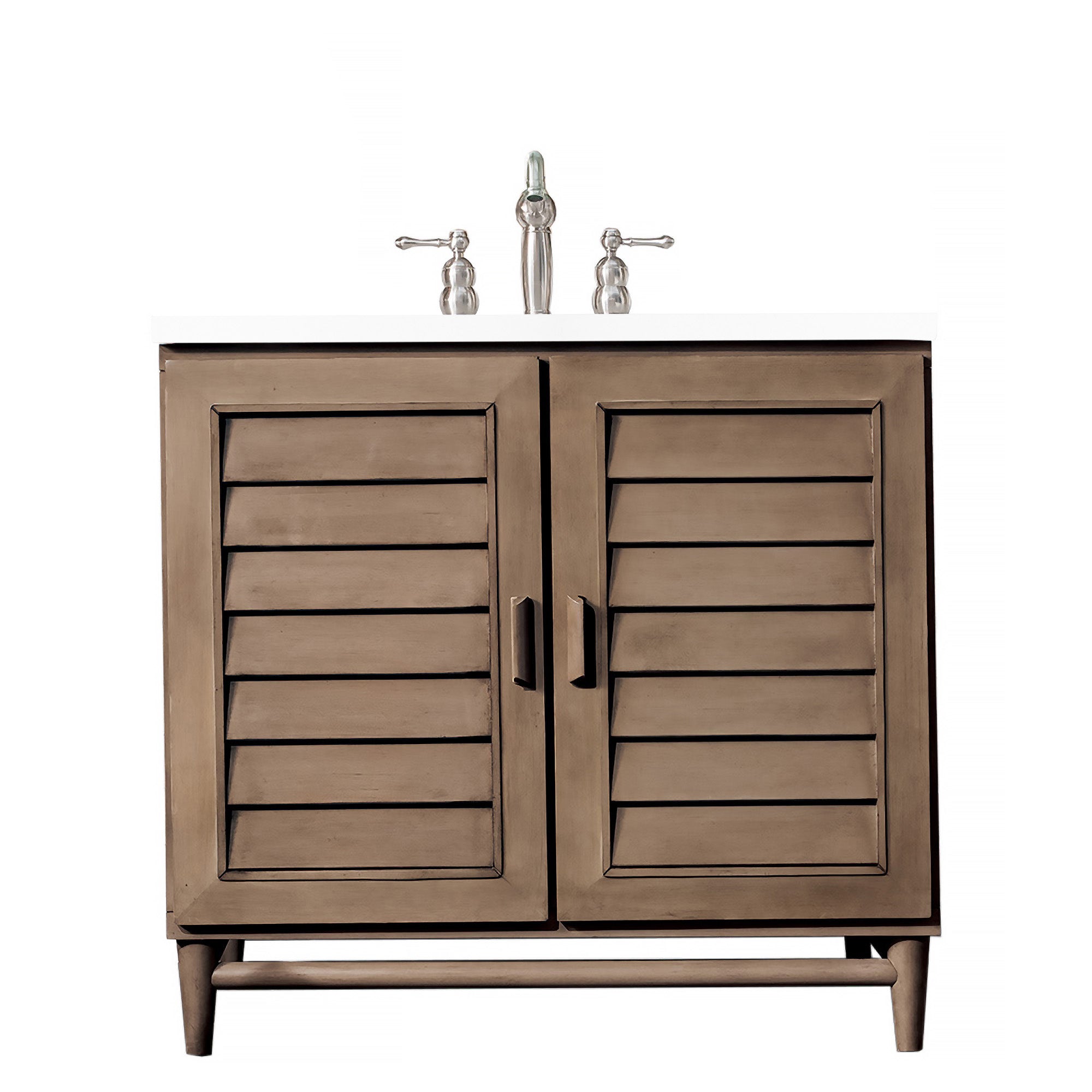 James Martin Vanities Portland 36" Single Vanity Whitewashed Walnut