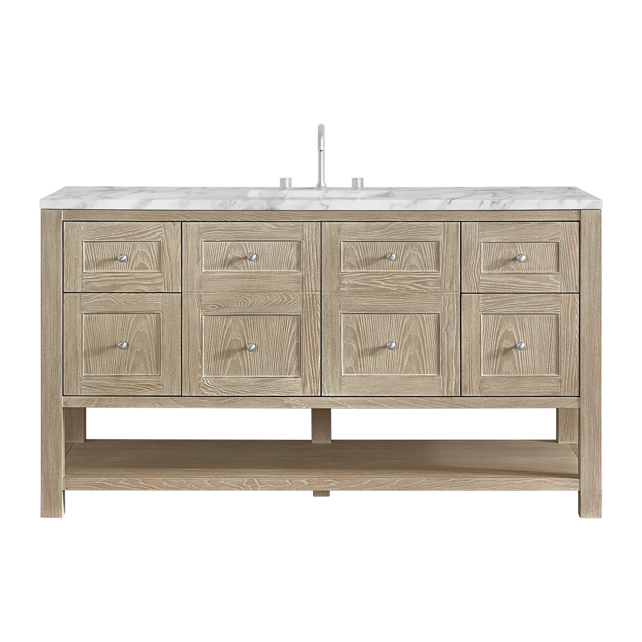 James Martin Breckenridge 60" Single Vanity Set - Whitewashed Oak by James Martin Vanities