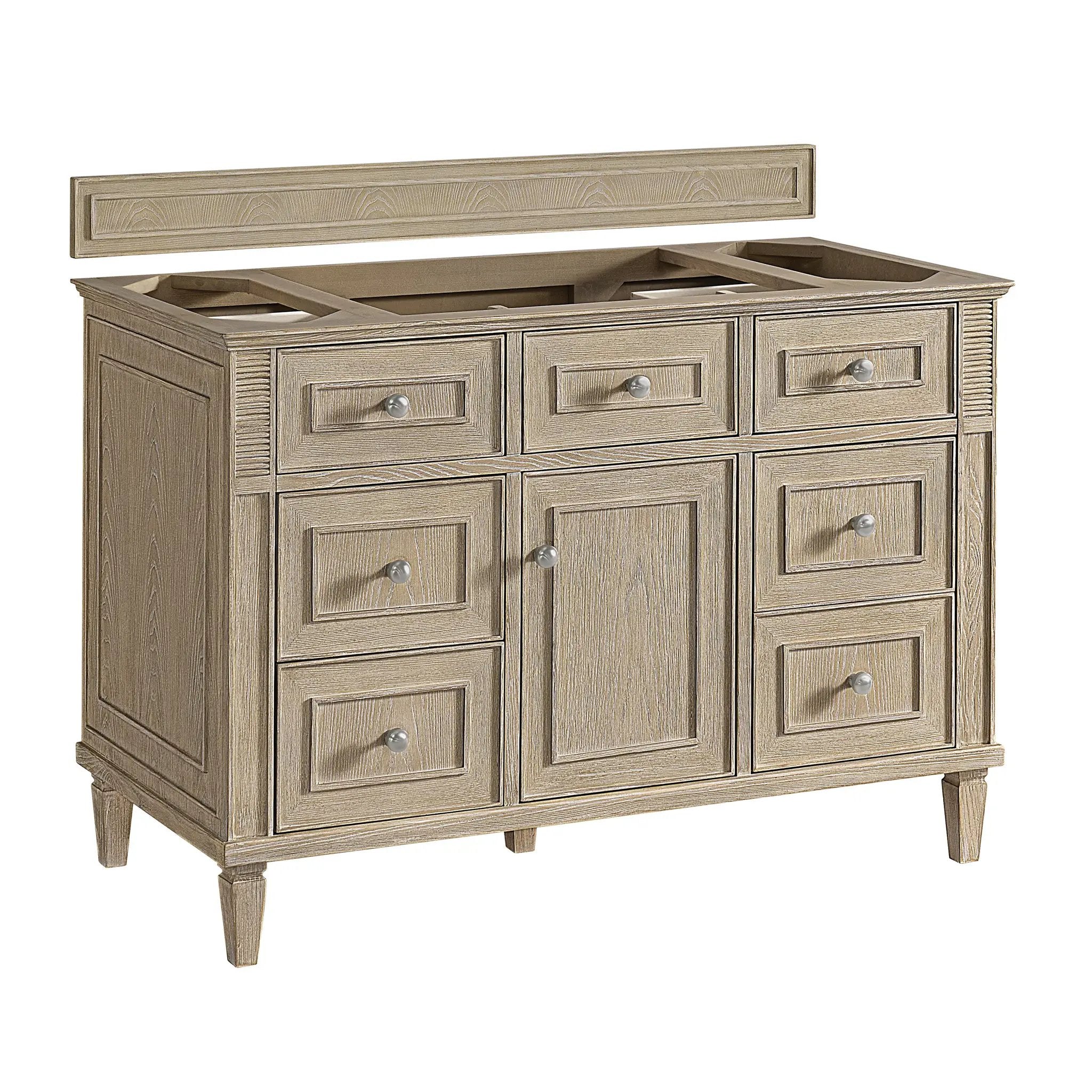 whitewashed oak vanity