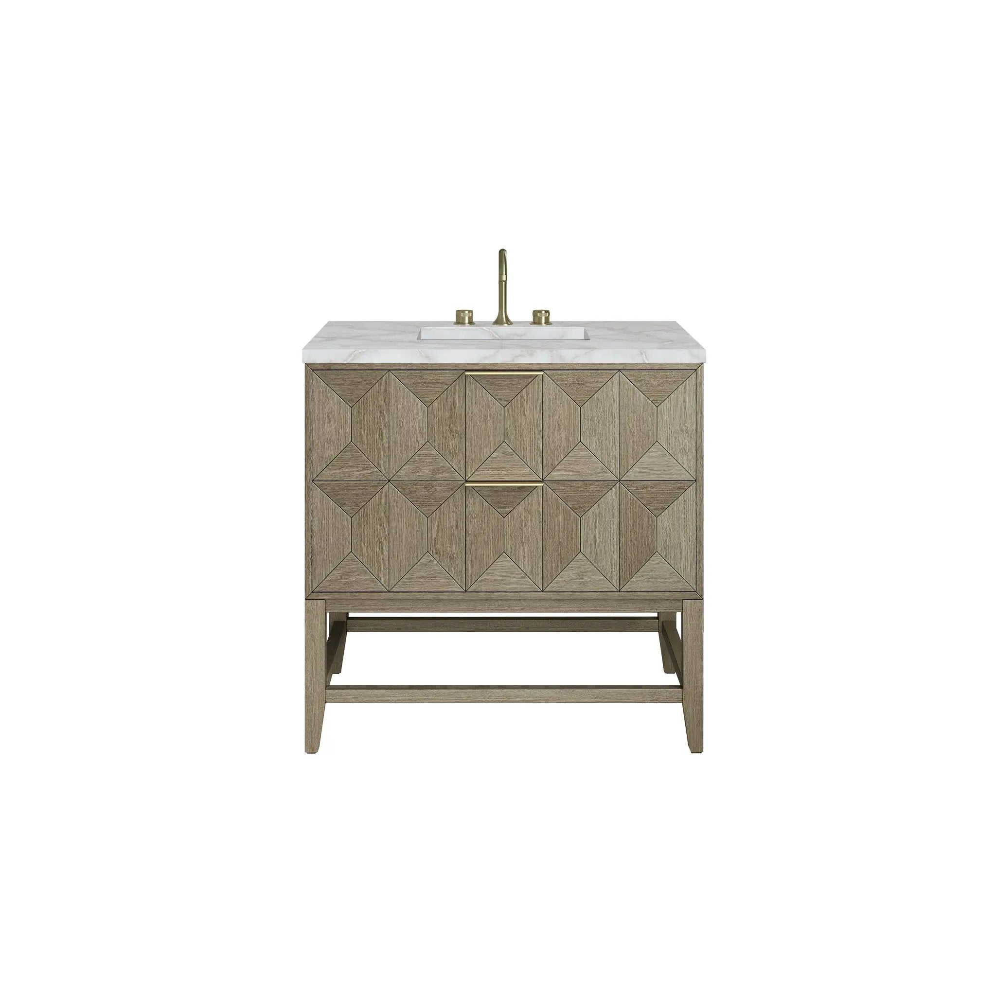 James Martin Emmeline 36" Single Vanity Set - Pebble Oak by James Martin Vanities