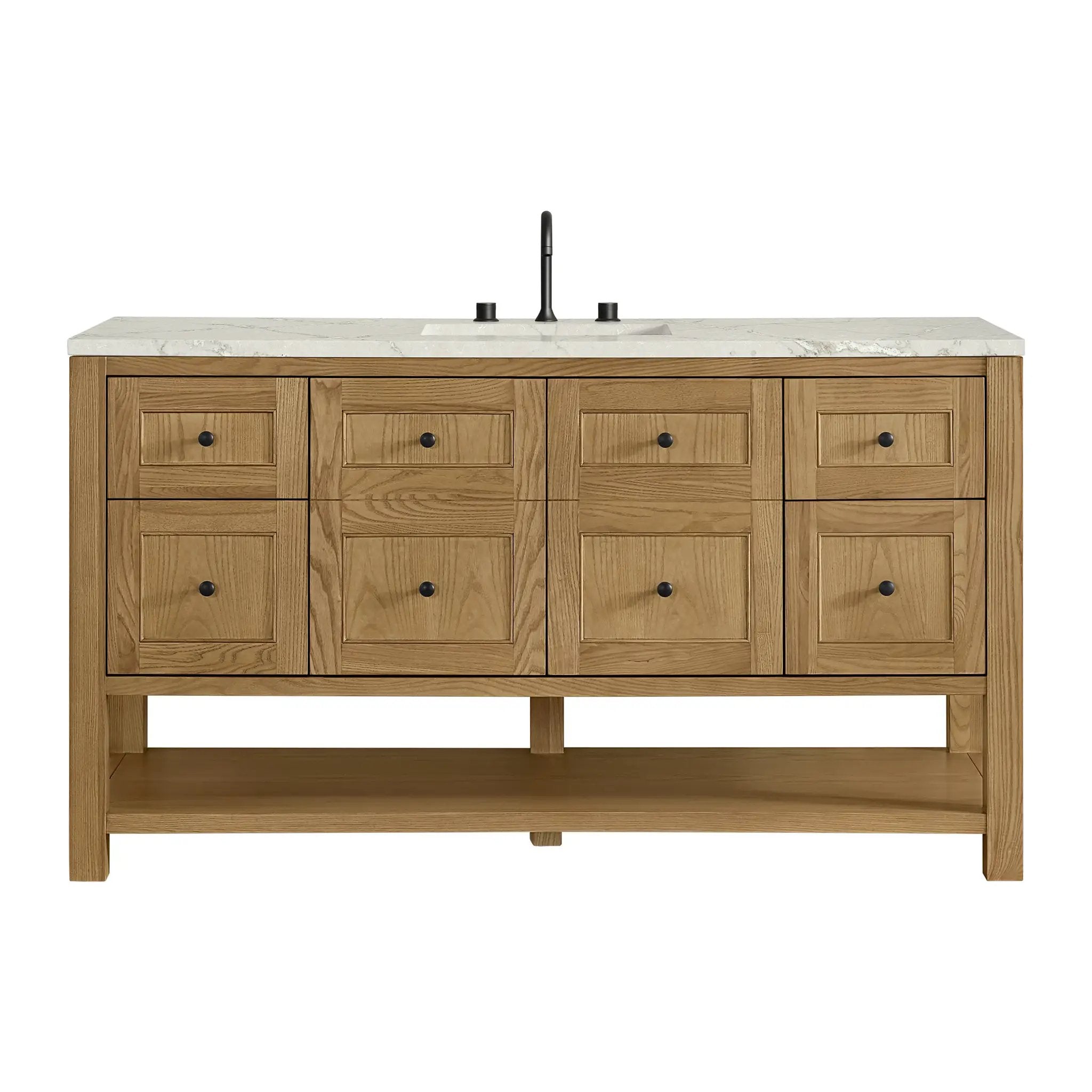 James Martin Breckenridge 60" Single Vanity Set - Light Natural Oak by James Martin Vanities