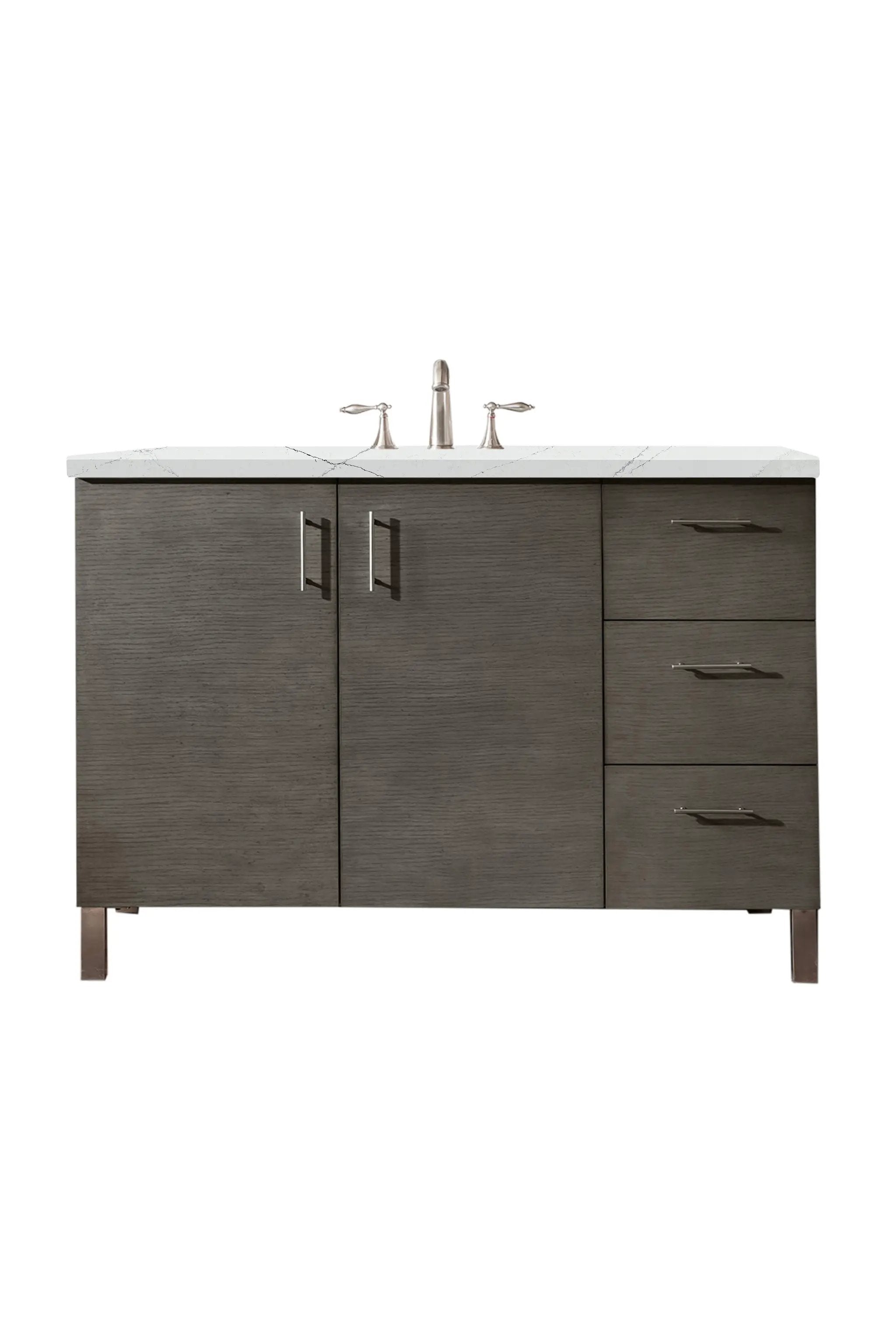 James Martin Metropolitan 48" Single Vanity Set - Silver Oak by James Martin Vanities