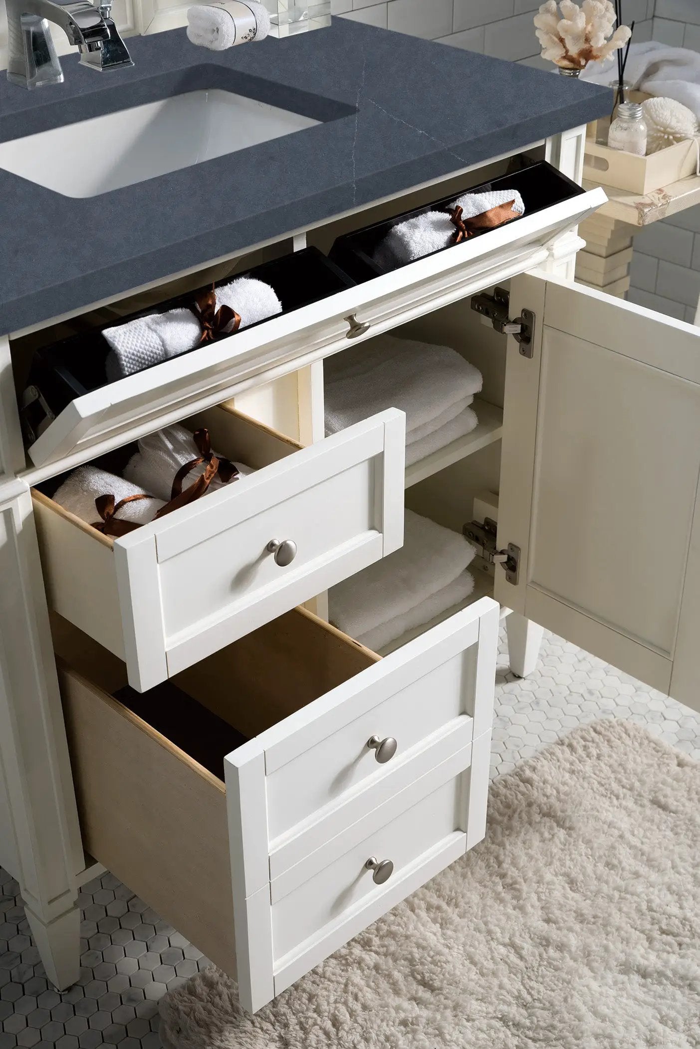 bright white vanity
