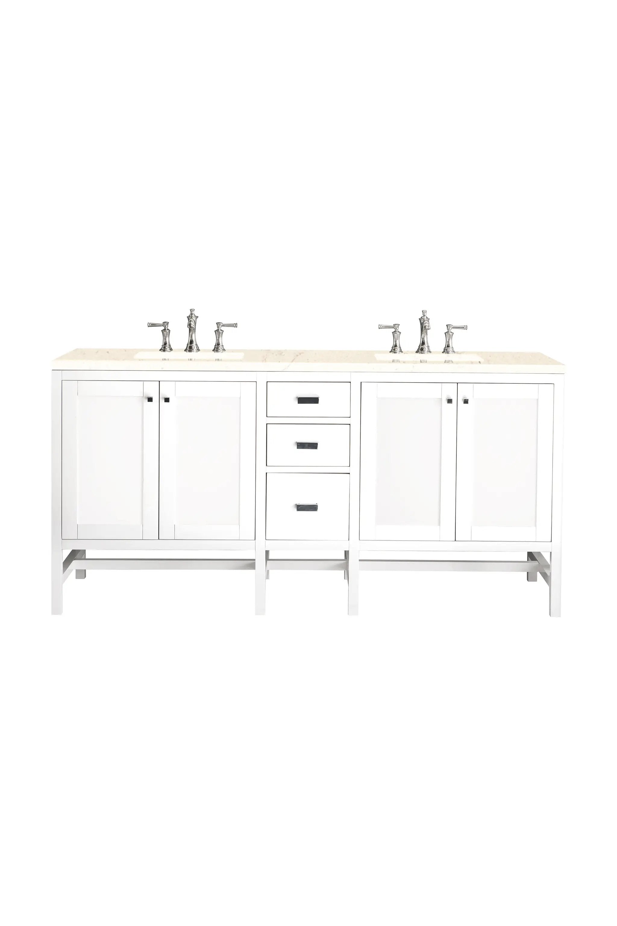James Martin Addison 72" Double Vanity Set - Glossy White by James Martin Vanities