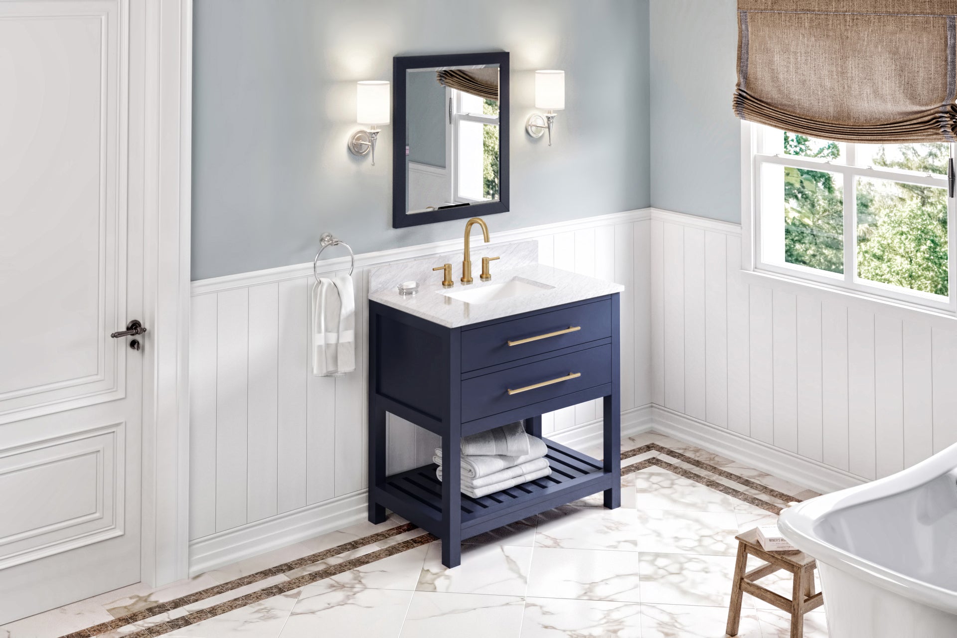 hale blue vanity