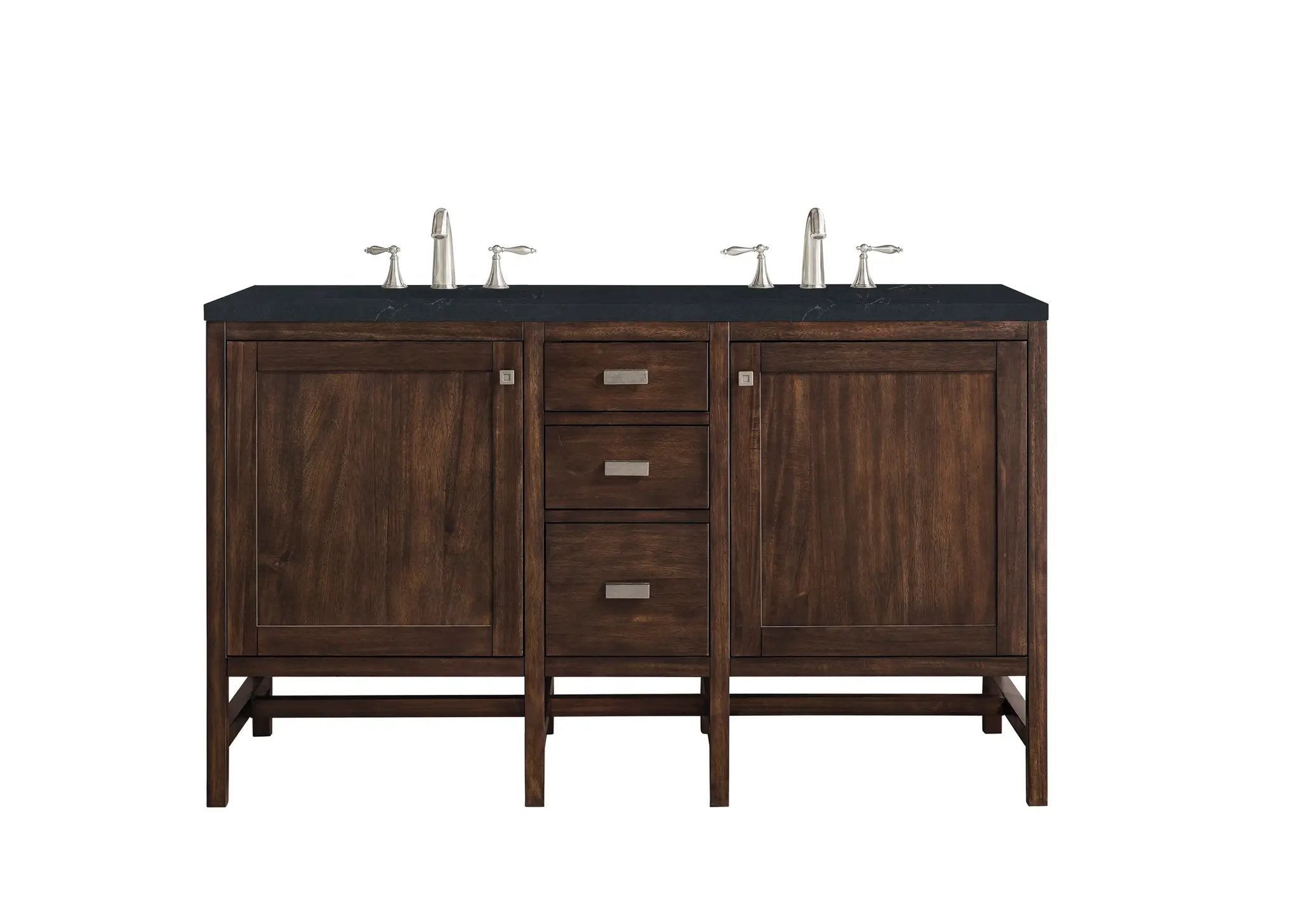 James Martin Addison 60" Double Vanity Set - Mid-Century Acacia by James Martin Vanities