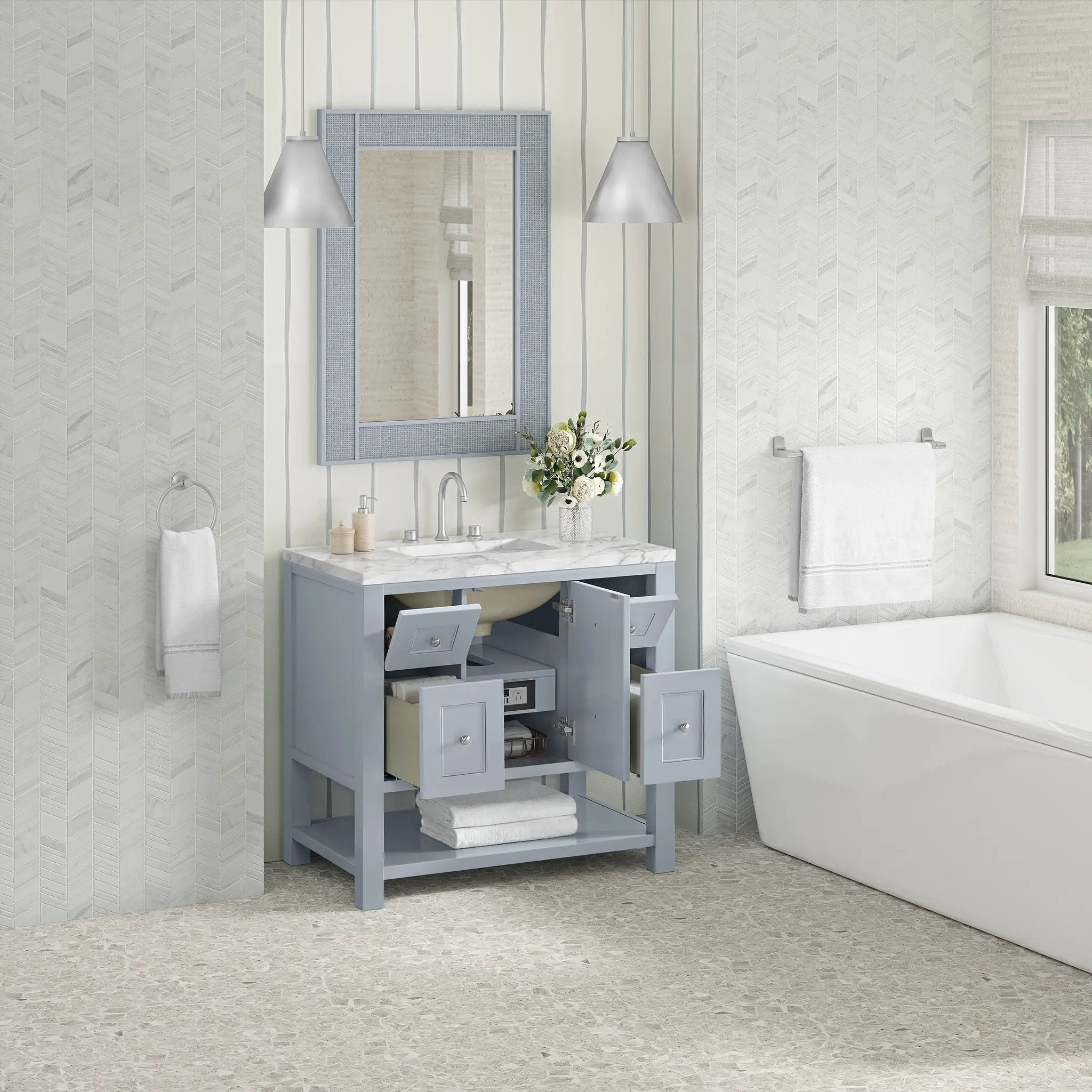 serenity blue vanity