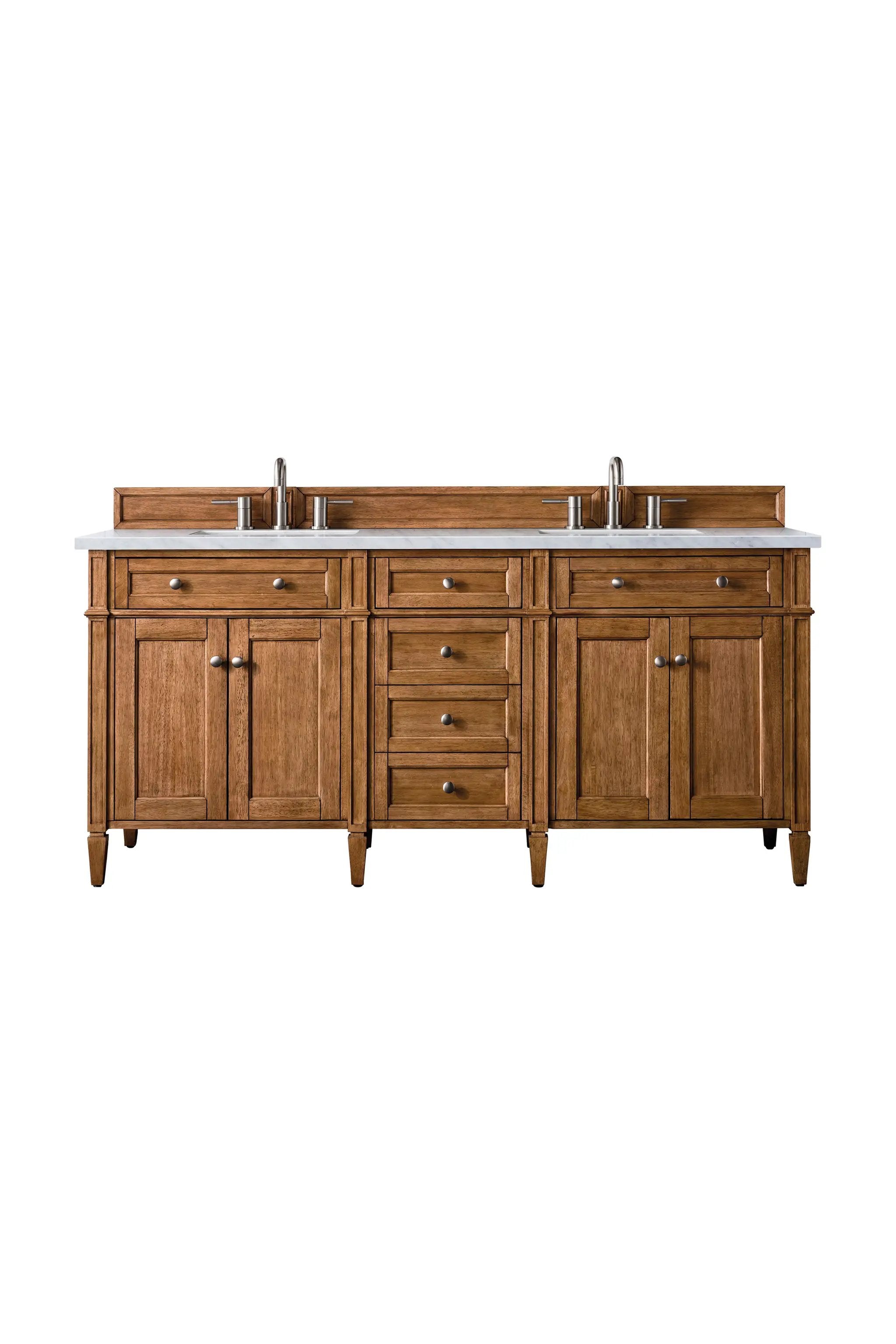 James Martin Brittany 72" Double Vanity Set - Saddle Brown by James Martin Vanities