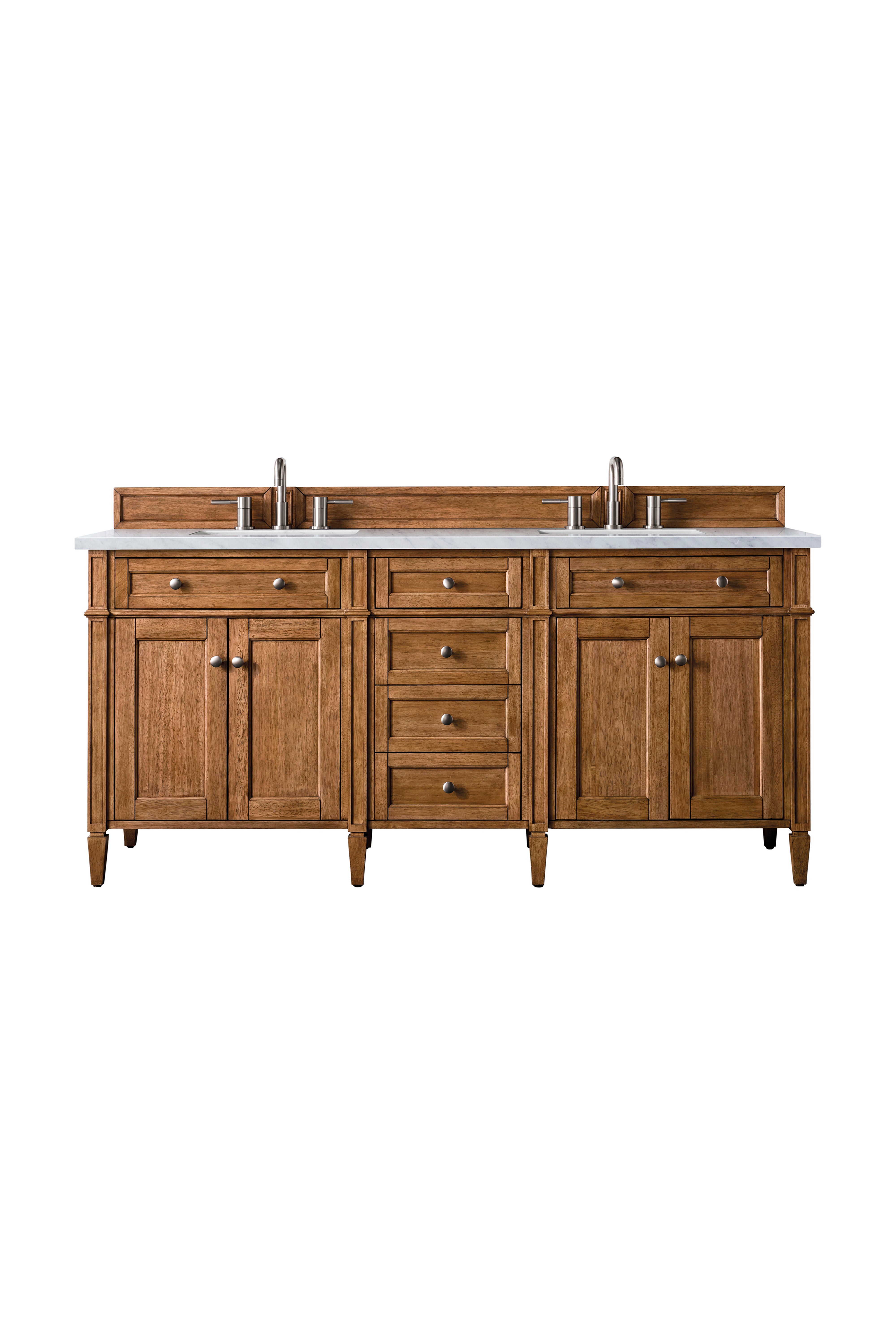 James Martin Vanities Brittany 72" Double Vanity - Saddle Brown