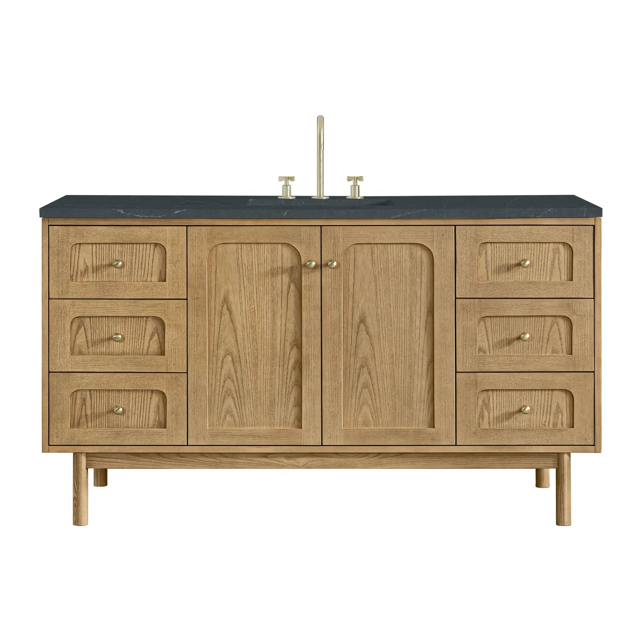 James Martin Laurent 60" Single Vanity Set - Light Natural Oak by James Martin Vanities