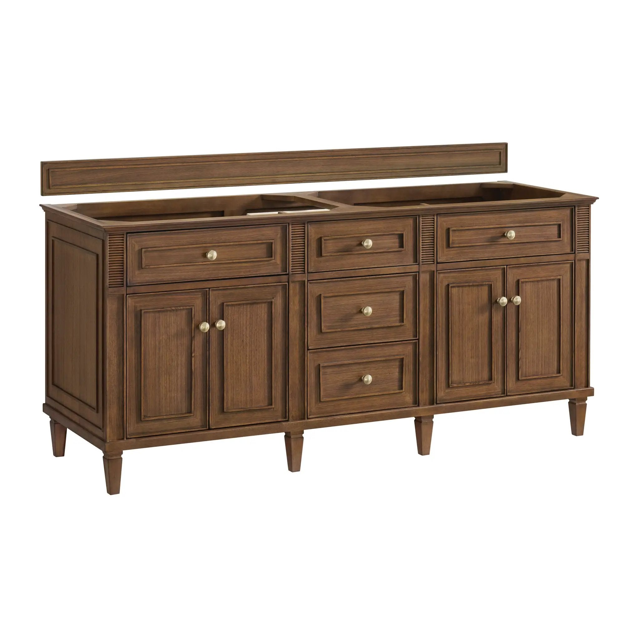 mid-century walnut vanity