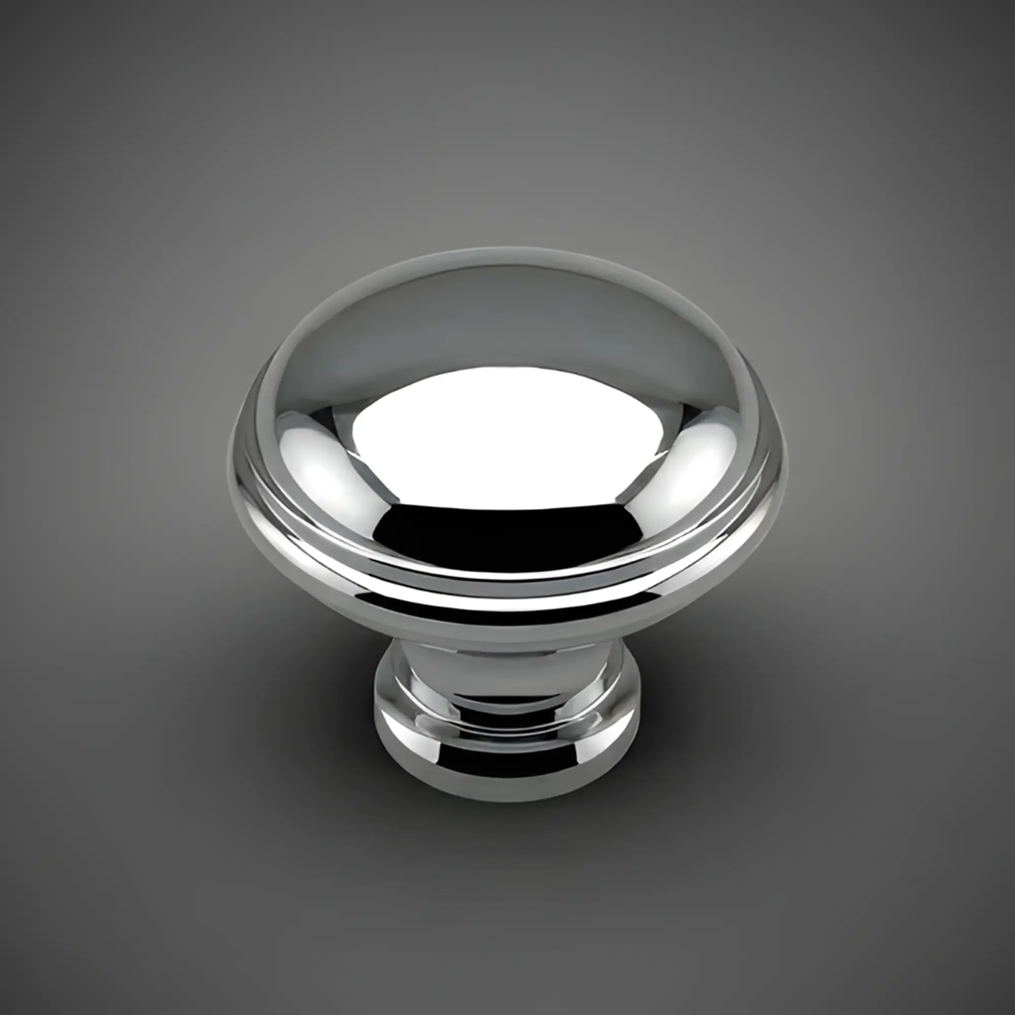 polished chrome cabinet knob