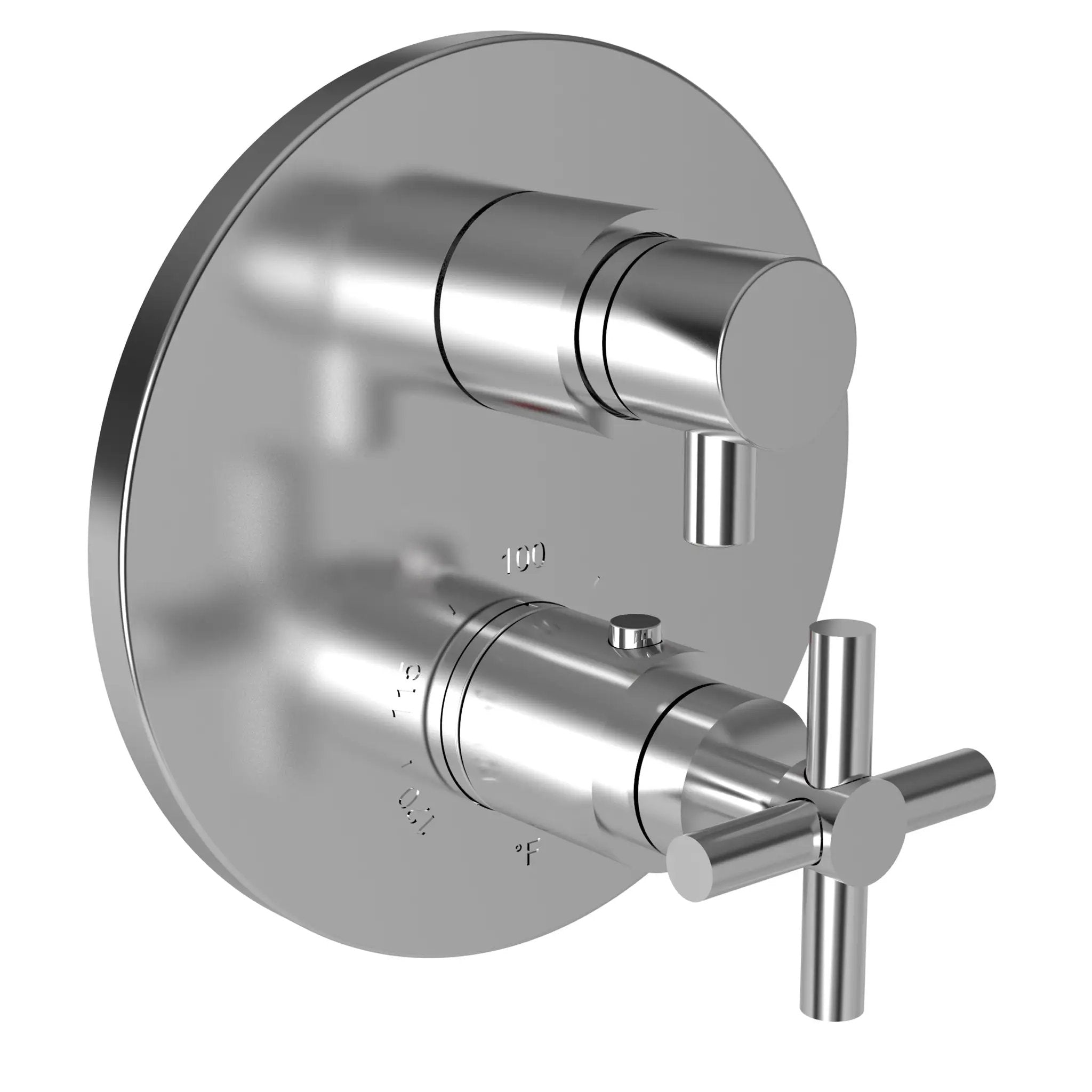 polished chrome thermostatic trim plate