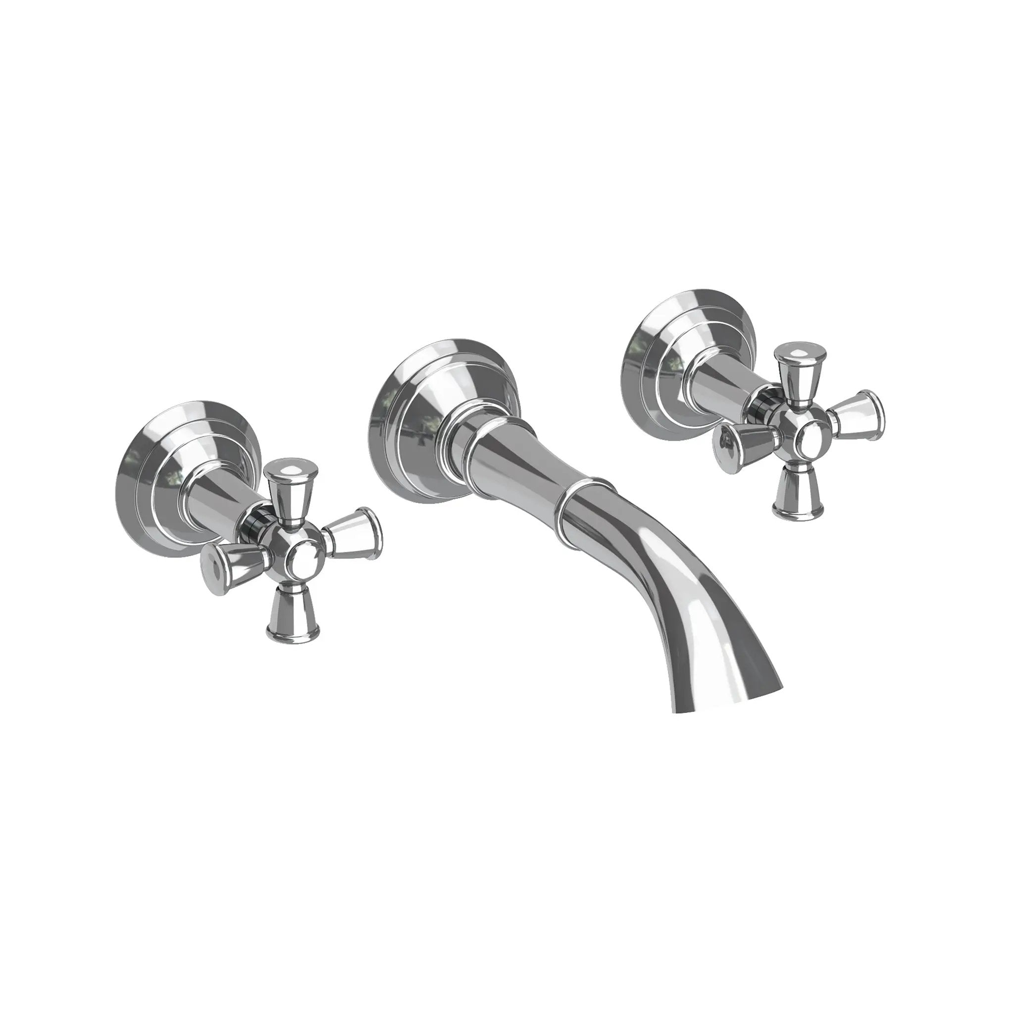 polished chrome lavatory faucet