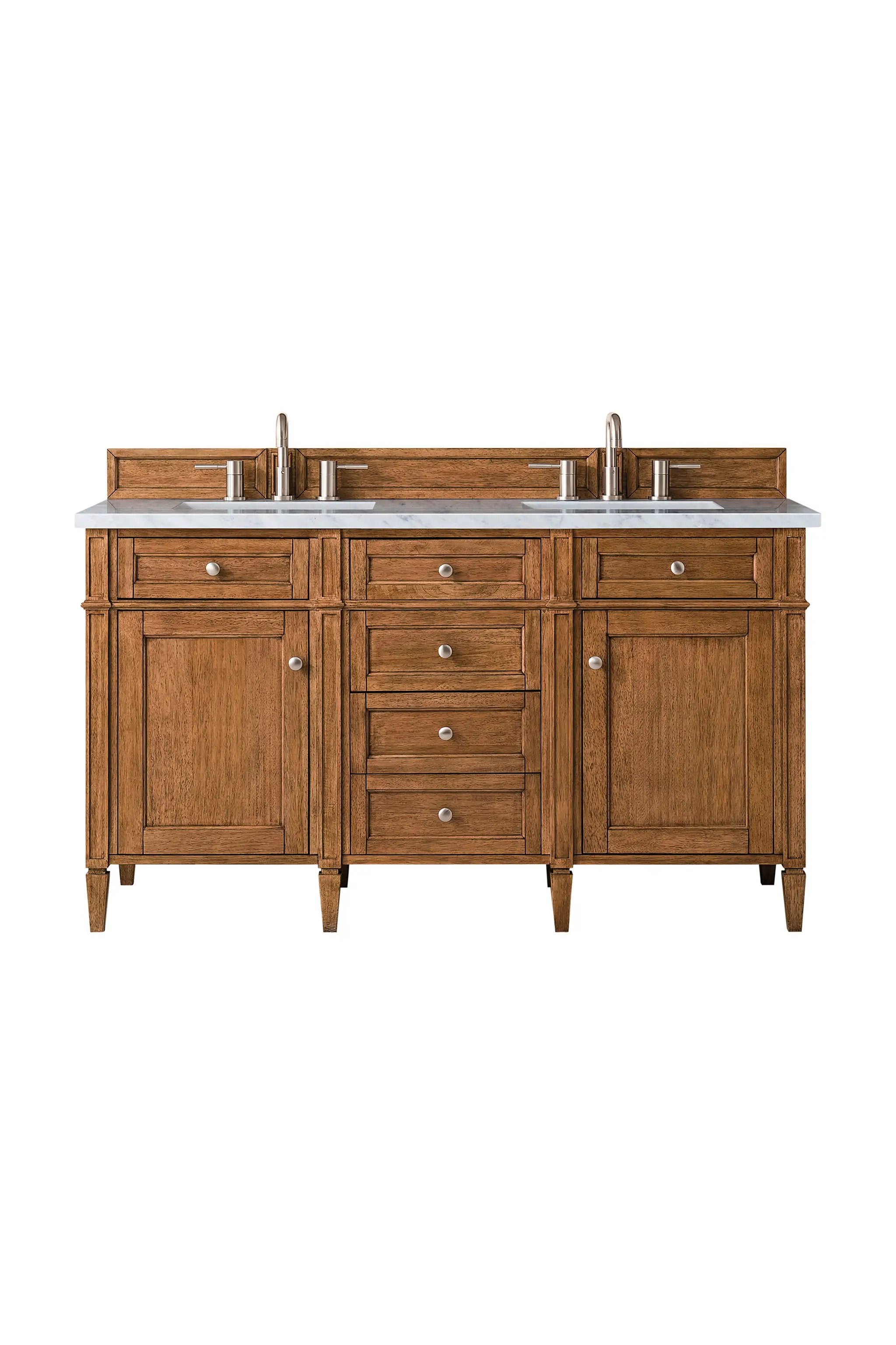 James Martin Brittany 60" Double Vanity Set - Saddle Brown by James Martin Vanities