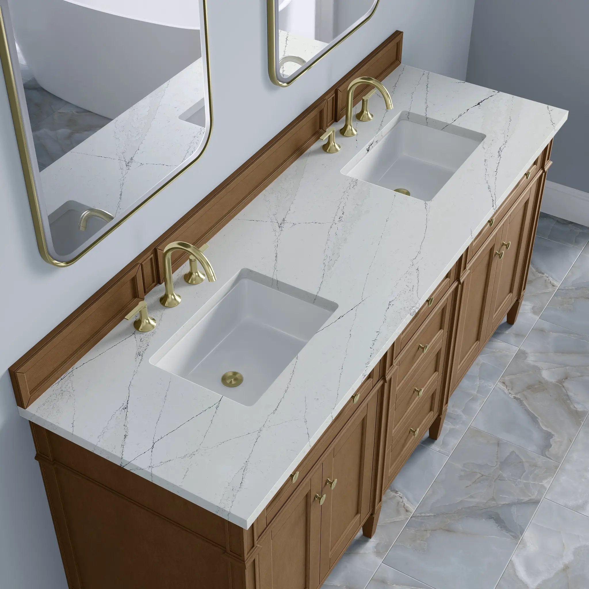 pecan vanity