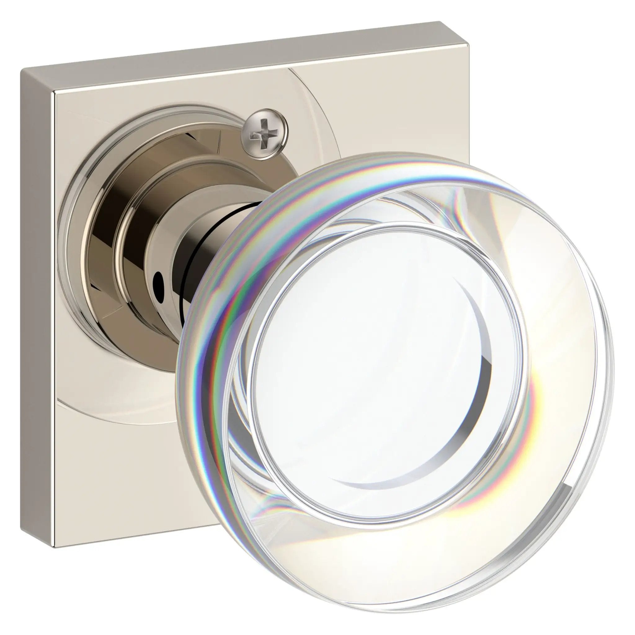 Baldwin Reserve Contemporary Crystal Knob and Square Rose by Baldwin