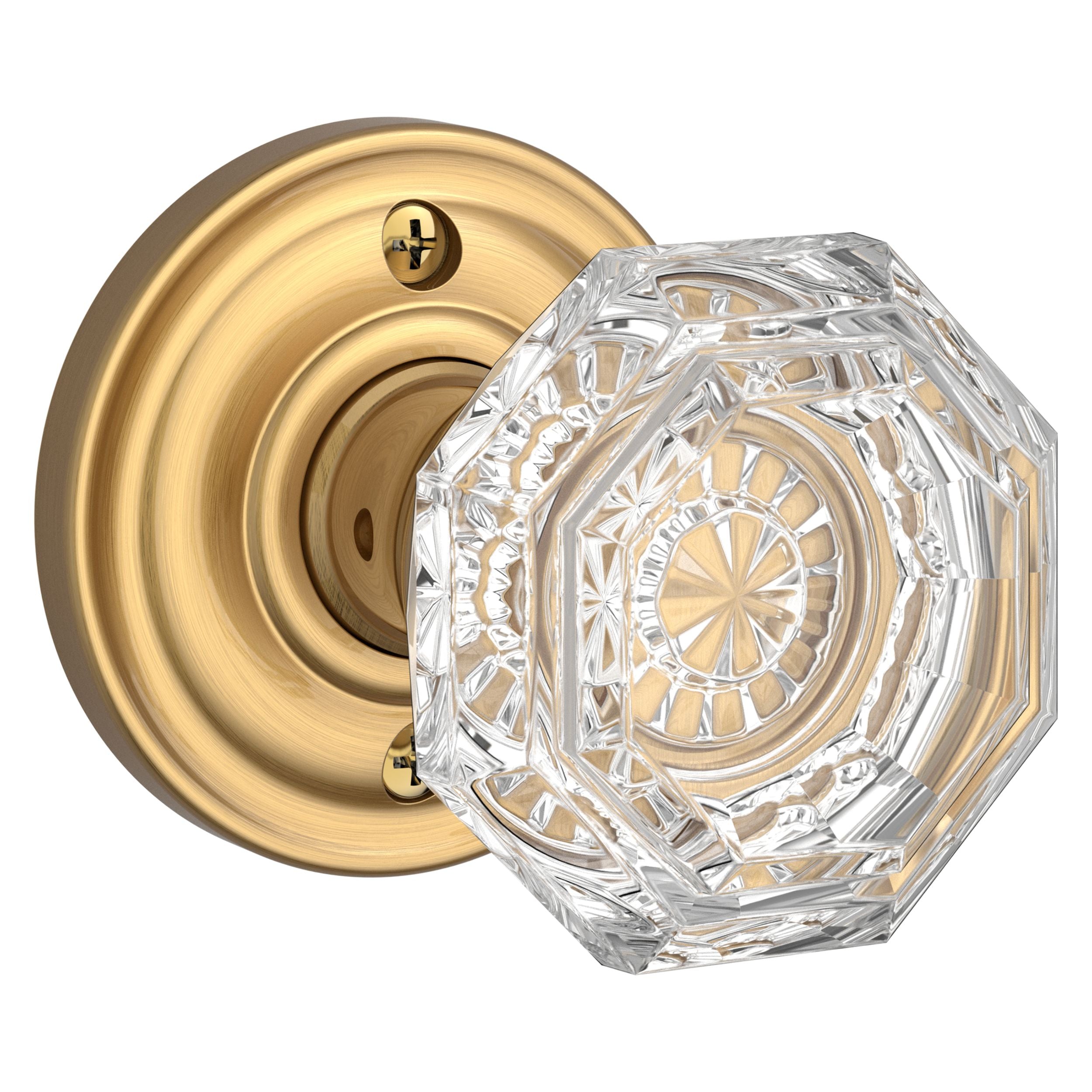 Baldwin Reserve Crystal Knob and Traditional Round Rose