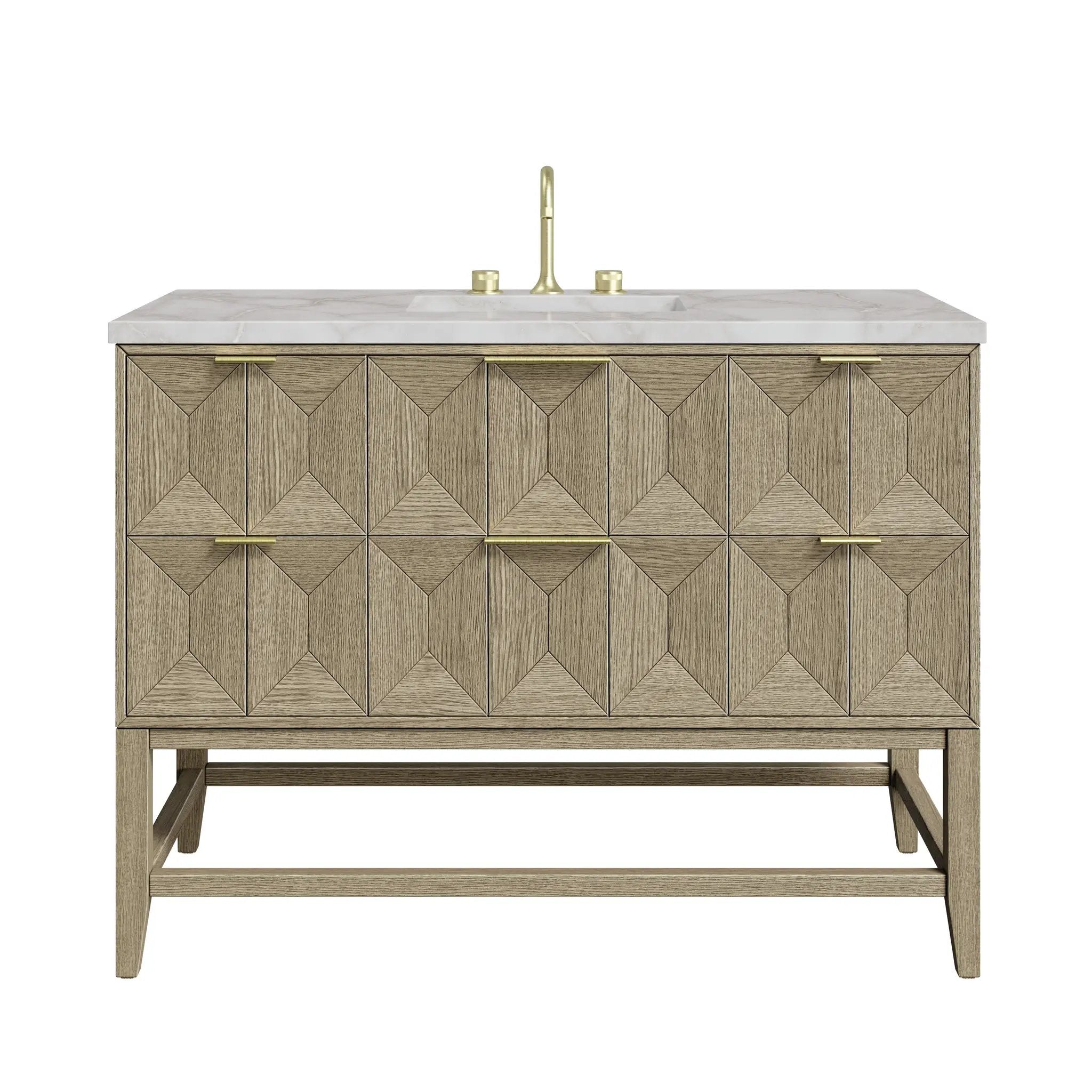James Martin Emmeline 48" Single Vanity Set - Pebble Oak by James Martin Vanities