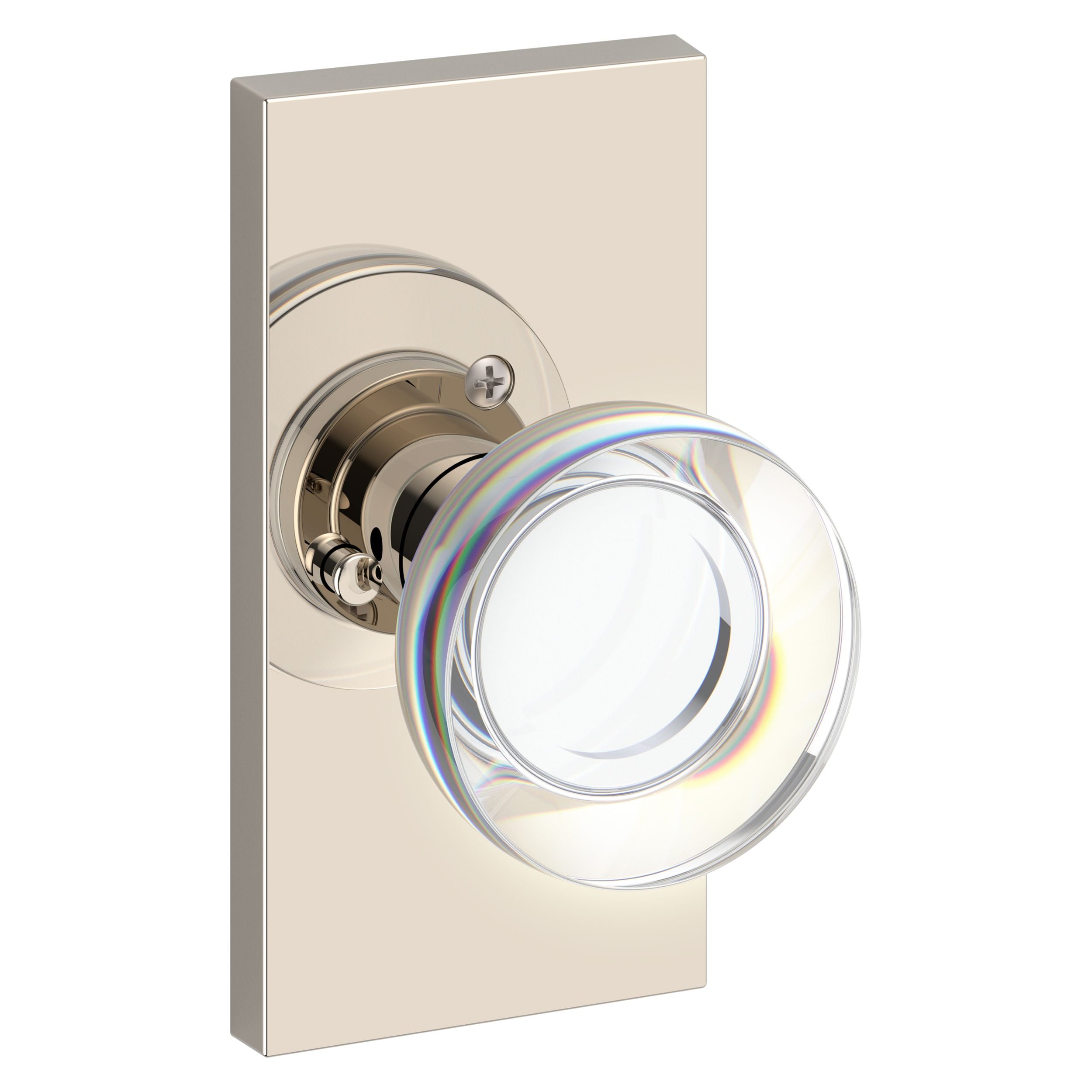 Baldwin Reserve Contemporary Crystal Knob and 5" Rose