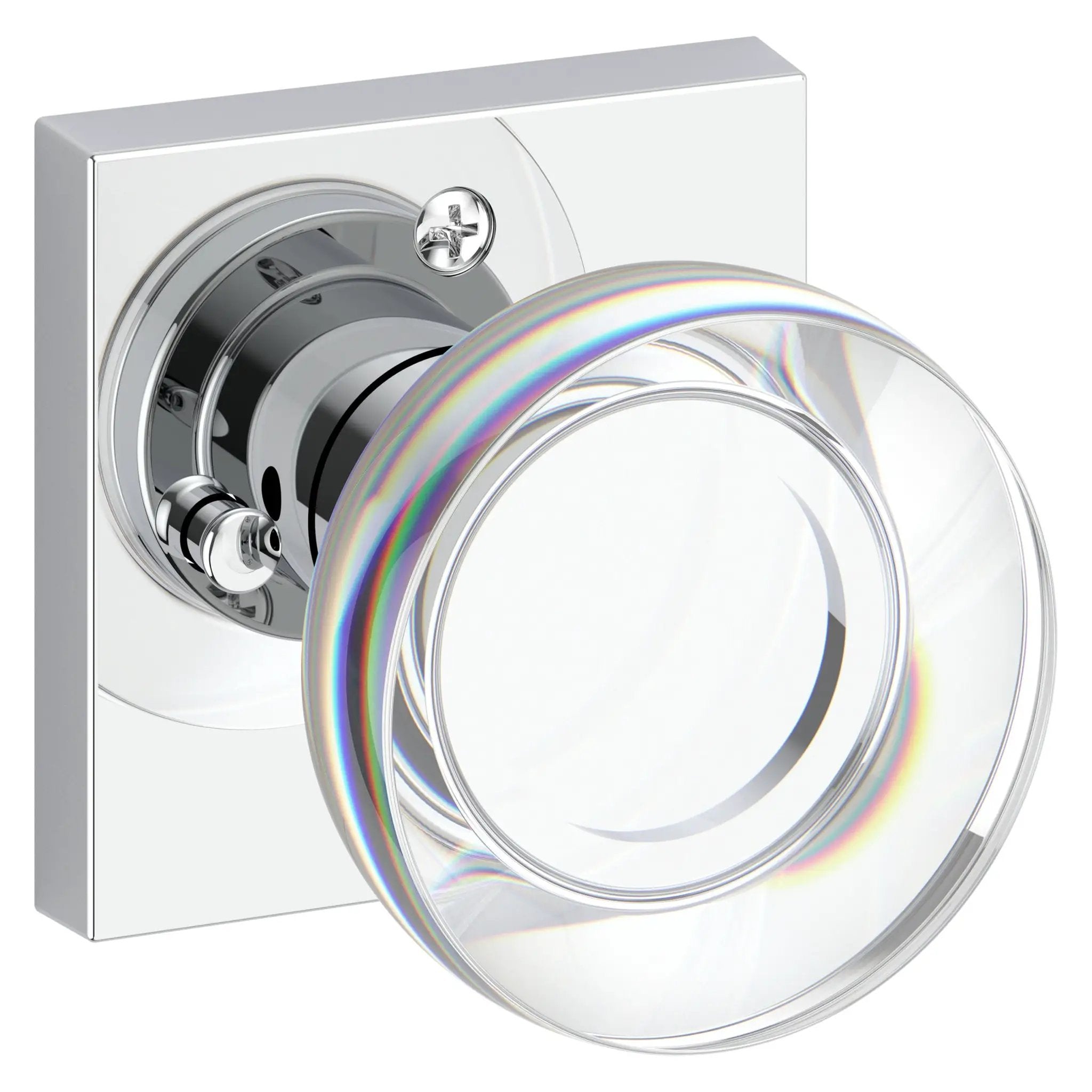 Baldwin Reserve Contemporary Crystal Knob and Square Rose by Baldwin