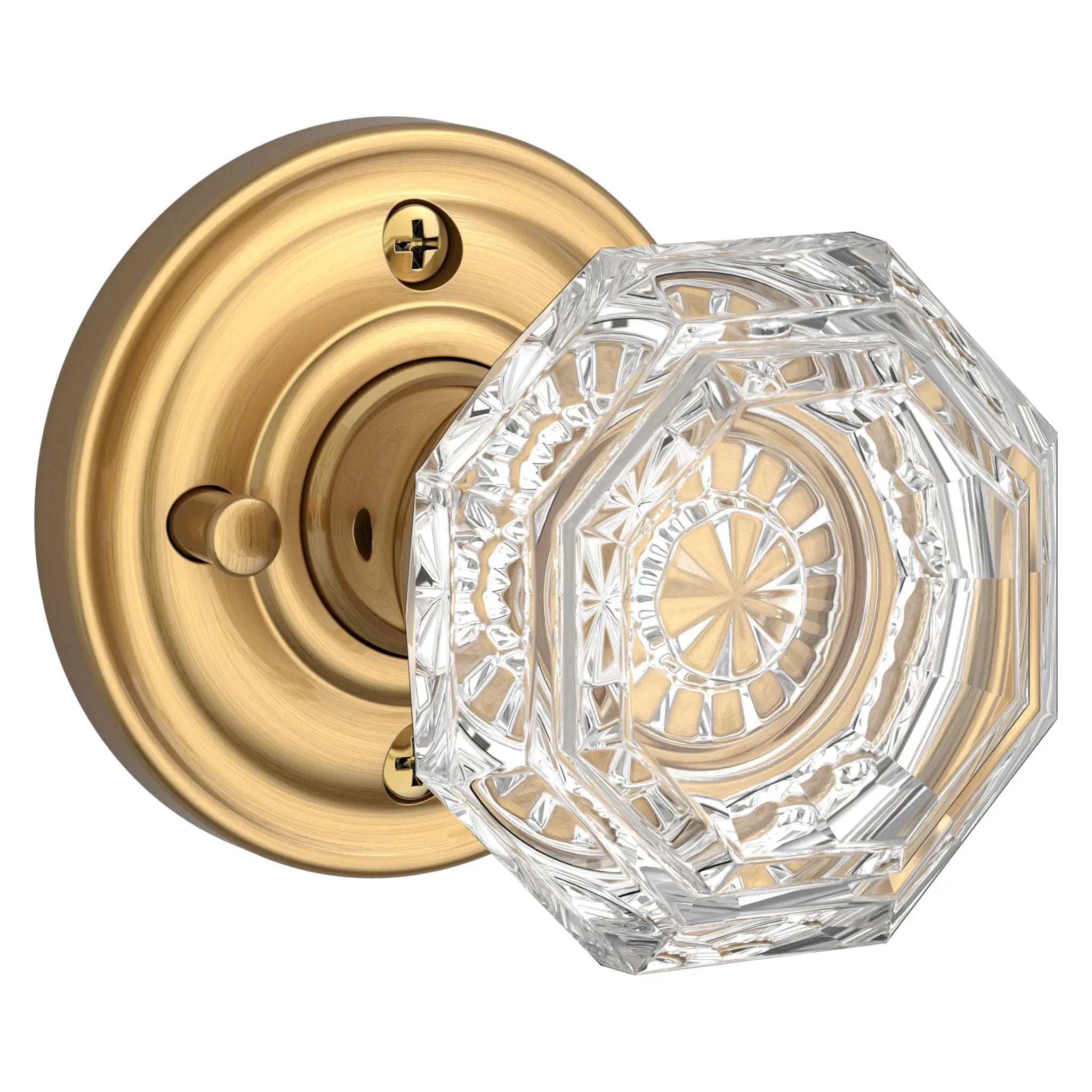 Baldwin Reserve Crystal Knob and Traditional Round Rose by Baldwin